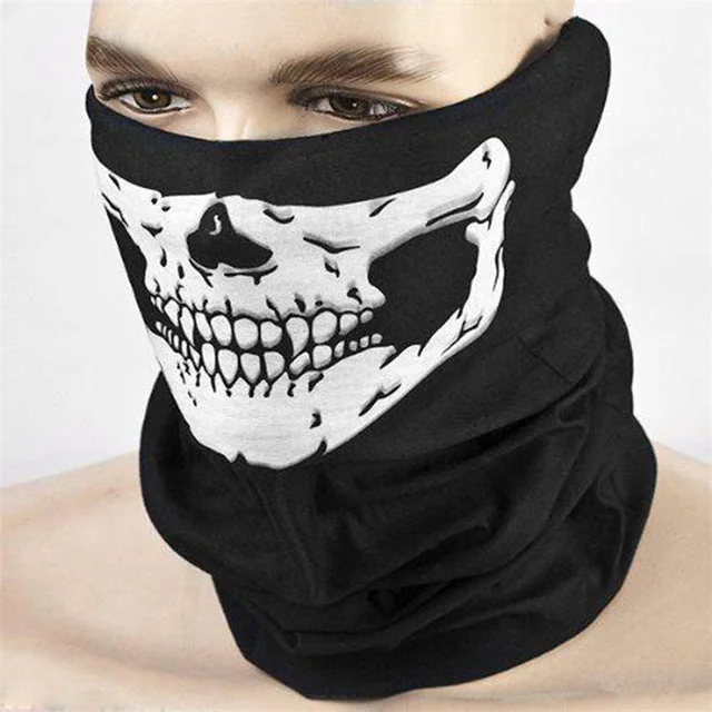 Unique Skeleton Nylon Blend Mask Black Adult Mens Accessories
