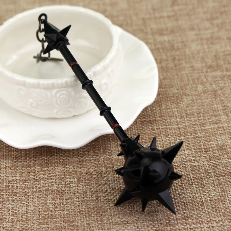 Gothic Spike Mace Keychain Steel Accessory
