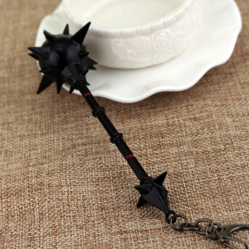 Gothic Spike Mace Keychain Steel Accessory