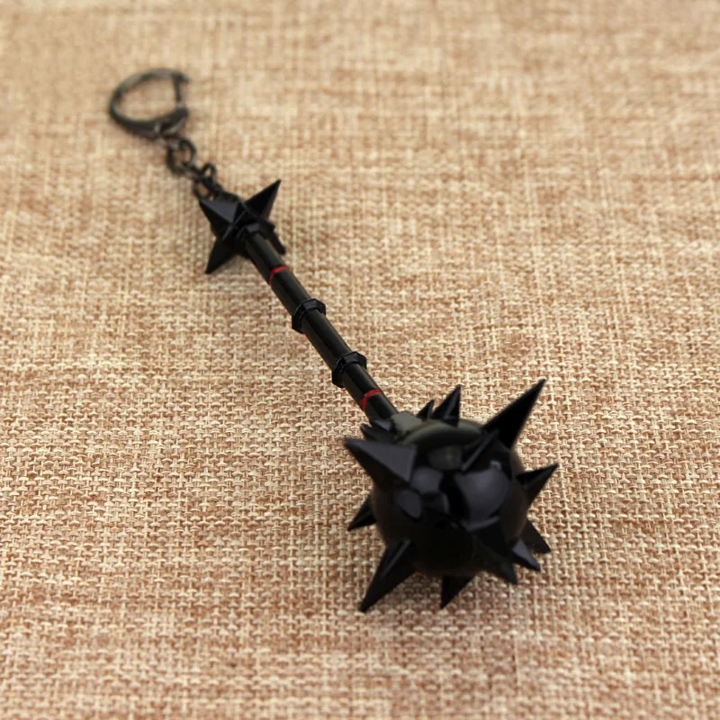 Gothic Spike Mace Keychain Steel Accessory