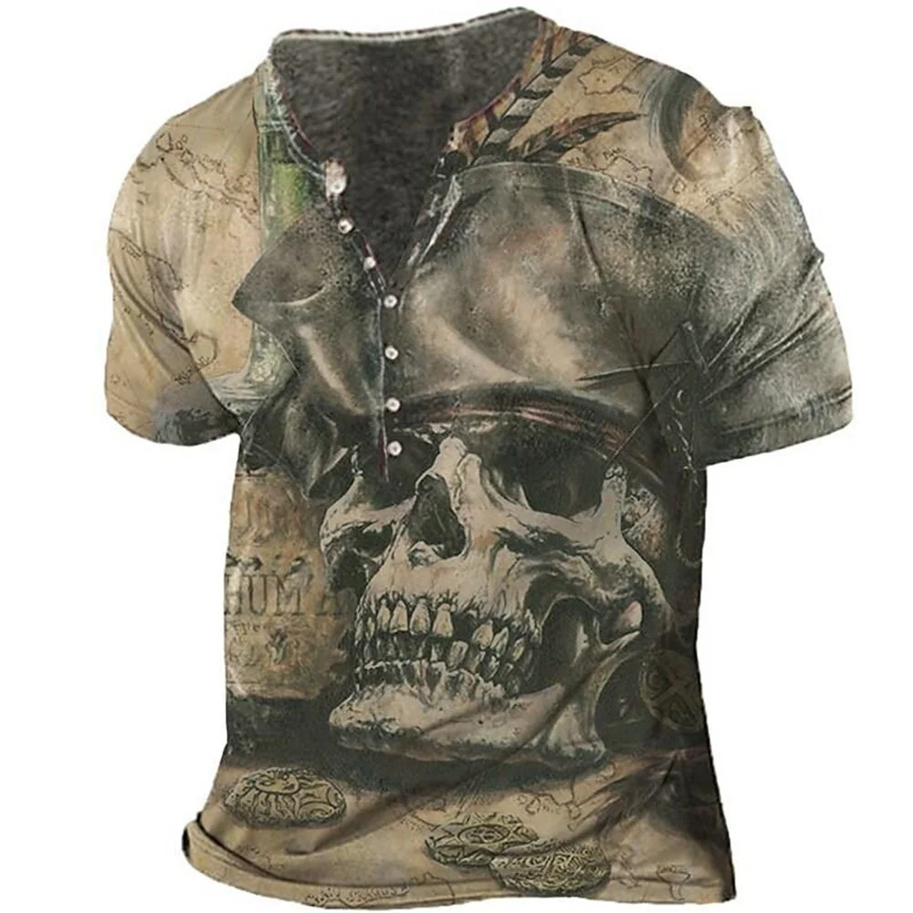 Gothic Skull Mens Cotton Polyester Blend Shirt