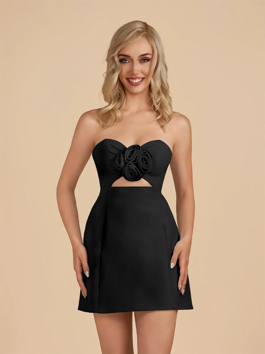 Strapless Sheath Cutout Homecoming Dress - Versatile Style