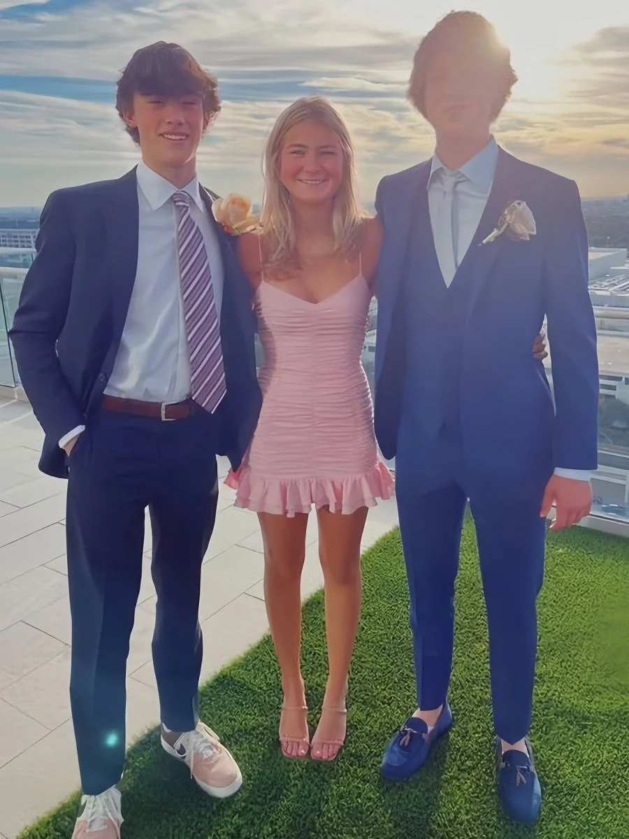 Pink Satin Sheath Homecoming Dress with Ruffles & Pleats