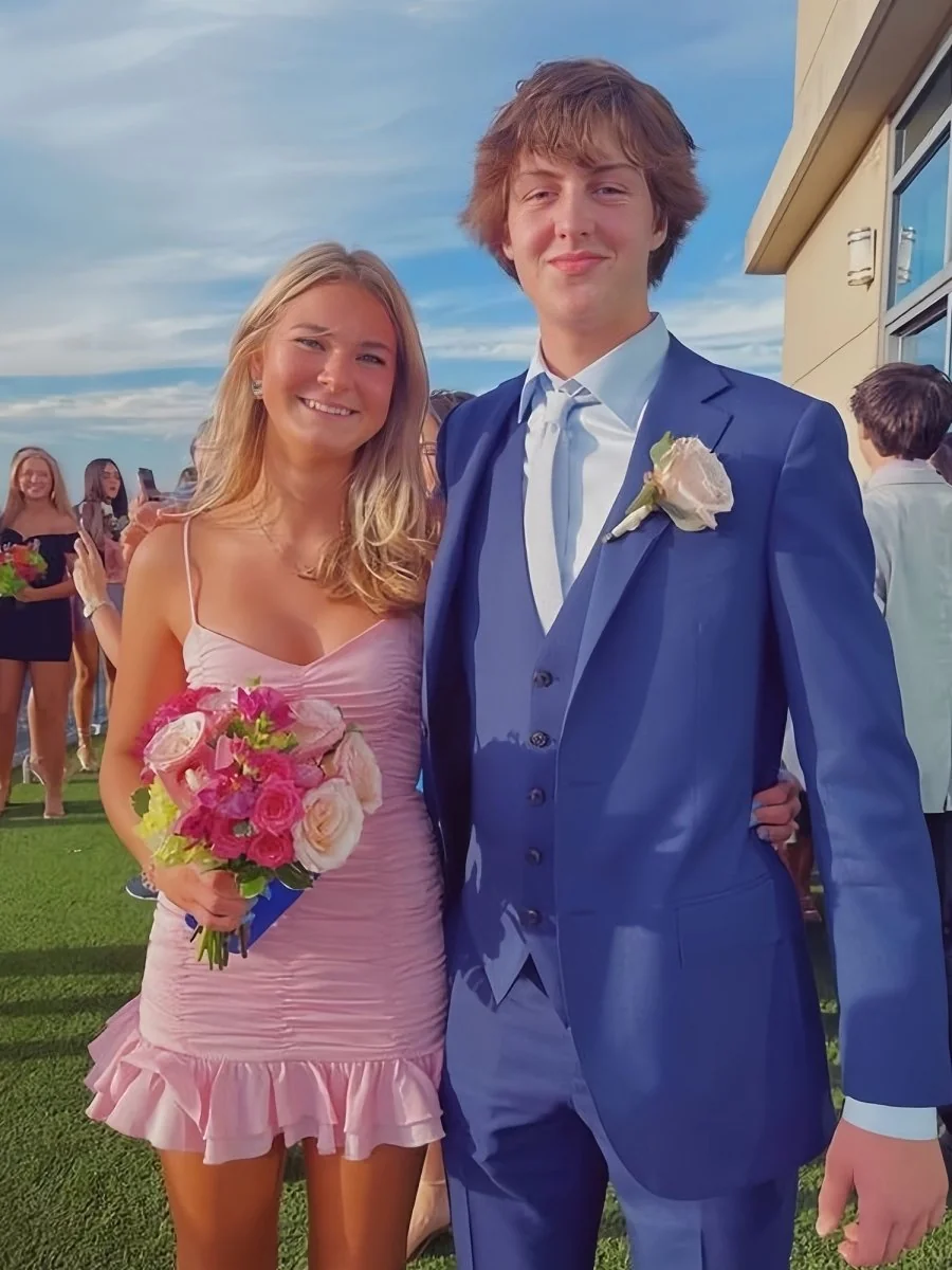 Pink Satin Sheath Homecoming Dress with Ruffles & Pleats