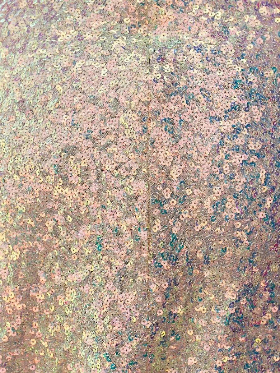 Champagne Sequin Sheath Mini Dress - One Shoulder Glamorous Cocktail Party Attire