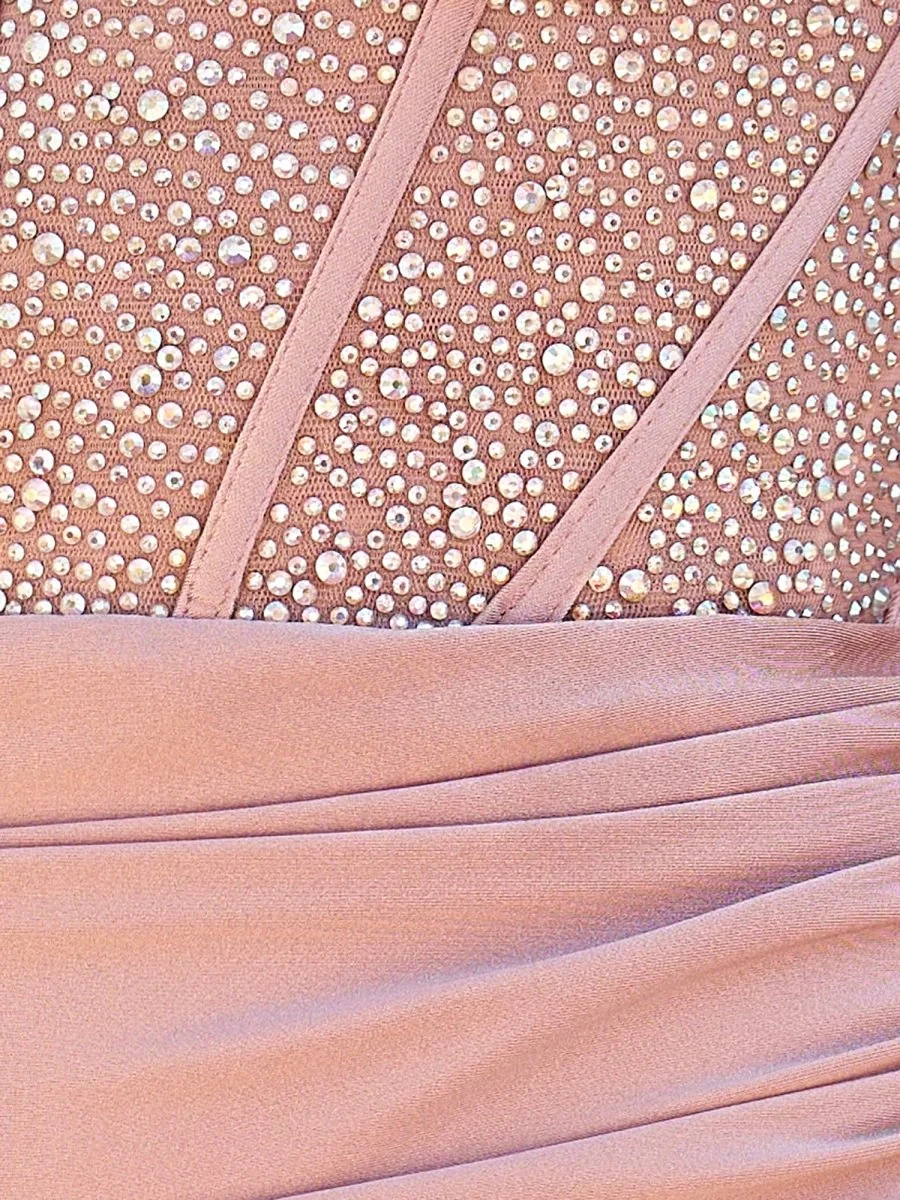 Pink Beaded Sheath Sweetheart Homecoming Dress