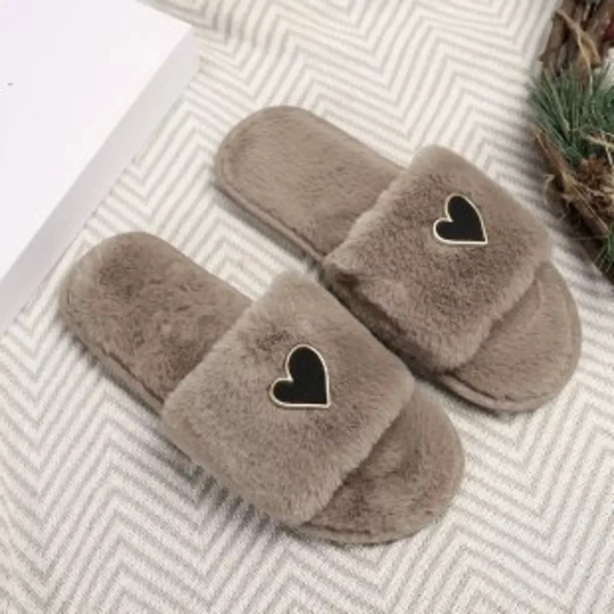 Fluffy Open Toe Slippers for Women