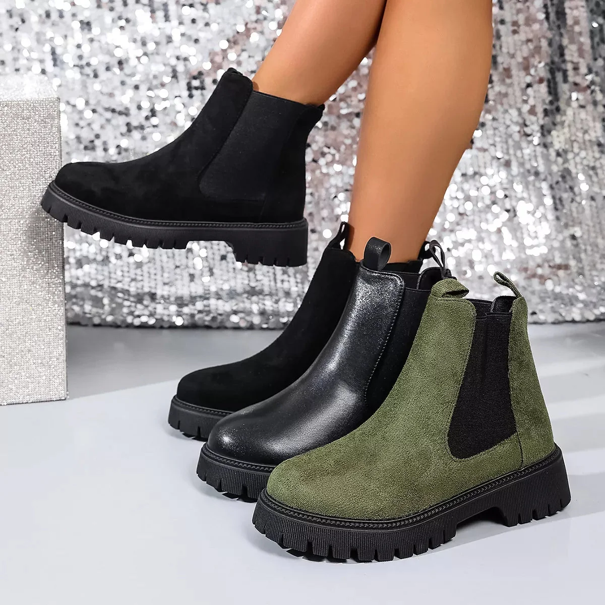 Ankle Boots with Elastic Side Panels for Enhanced Comfort and Style