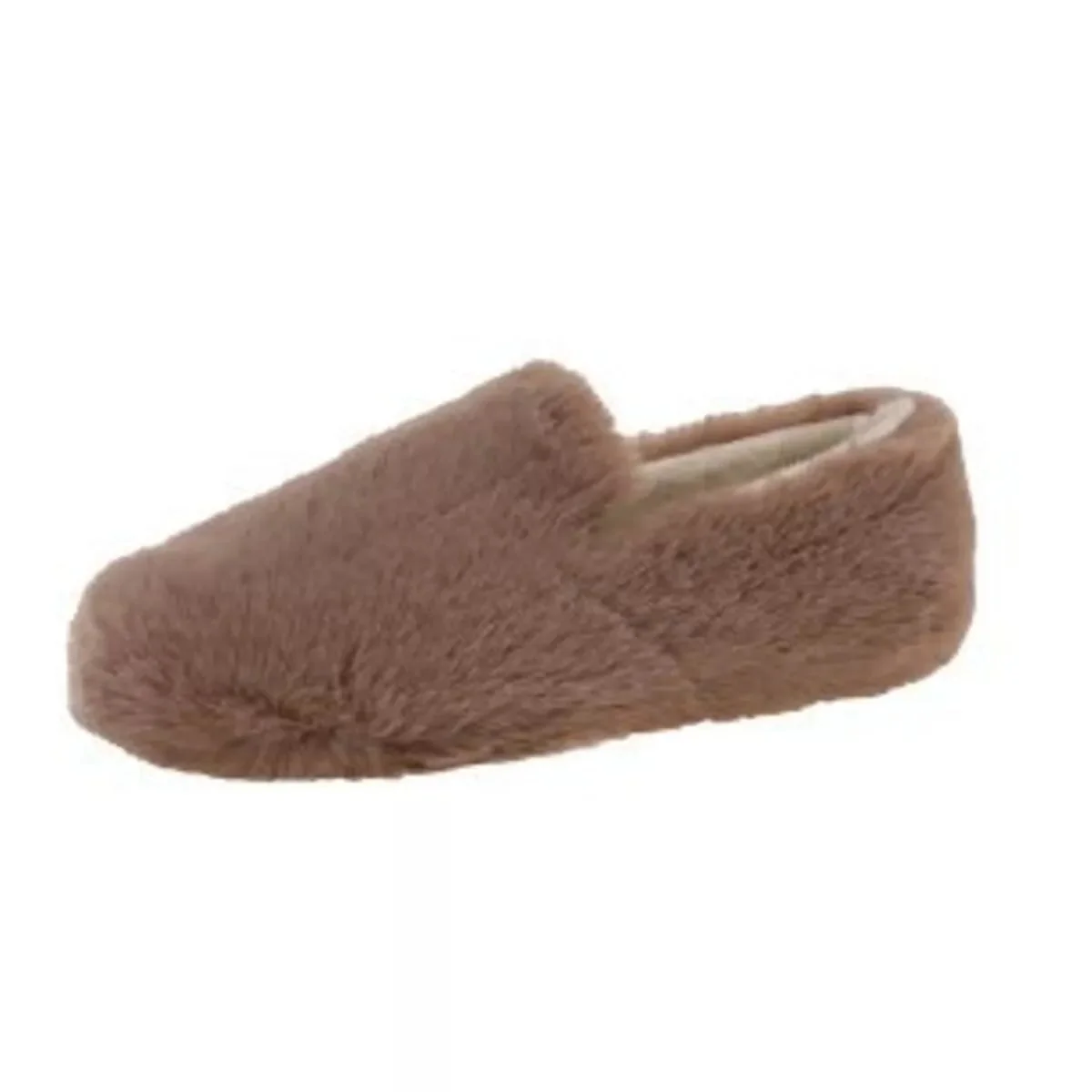 Cozy Fluff Slip-On Shoes - Black, Khaki, Ivory | Trendsi