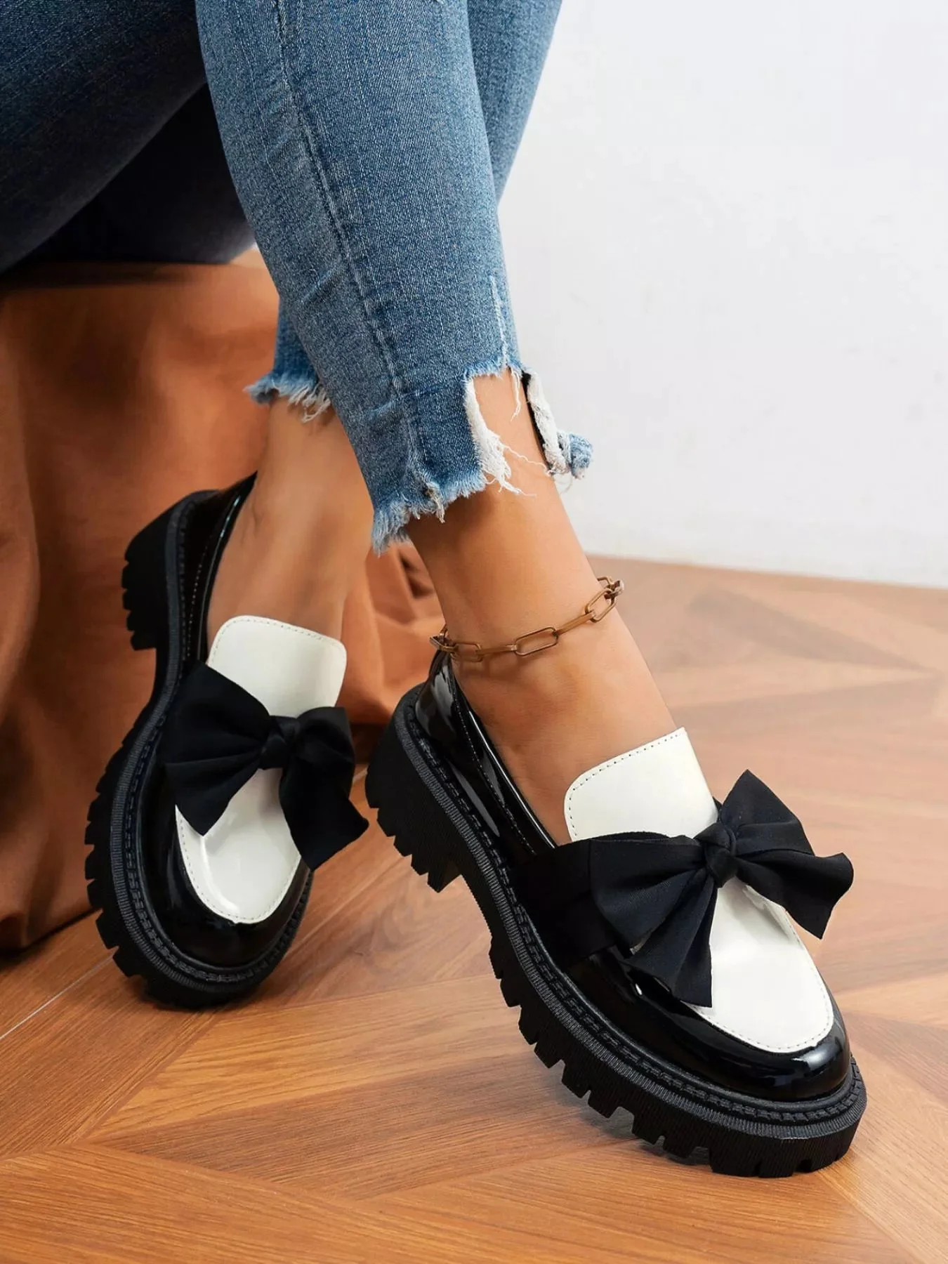 Black Block Heel Loafers - Comfortable & Stylish Shoes