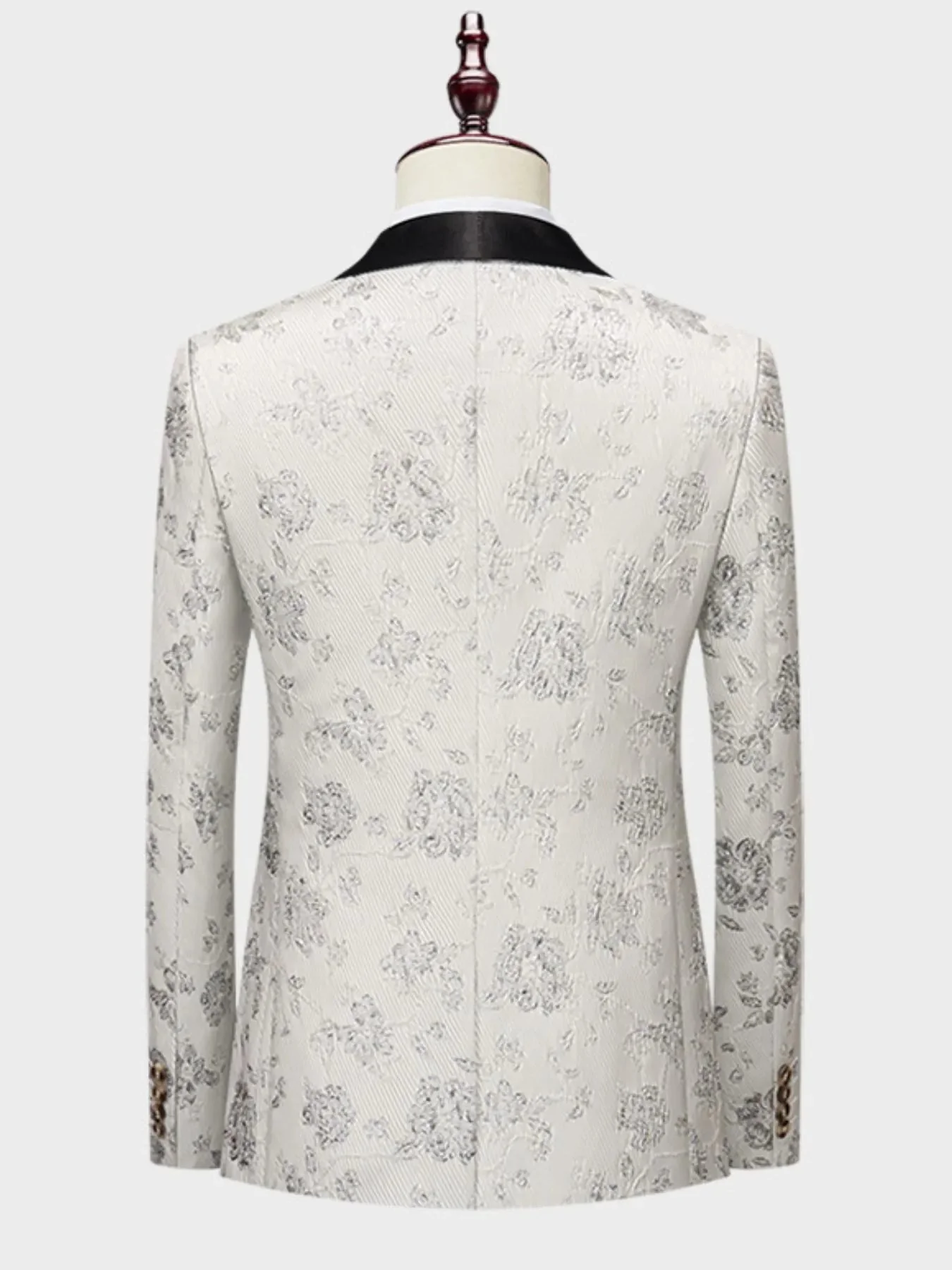 Mens Plus Size Buttoned Blazer and Pants Set