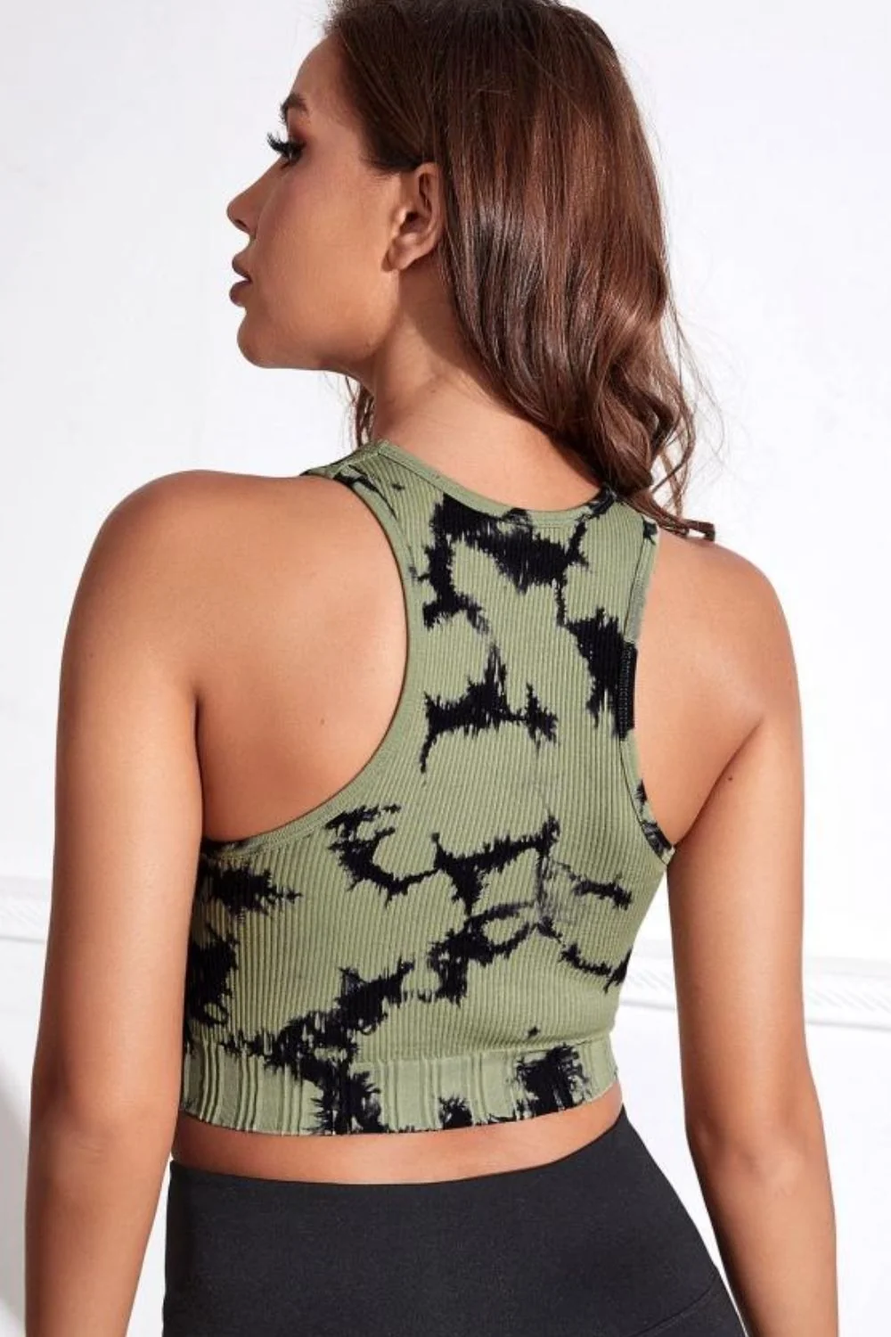 Sporty Tie-Dye Cropped Tank Top