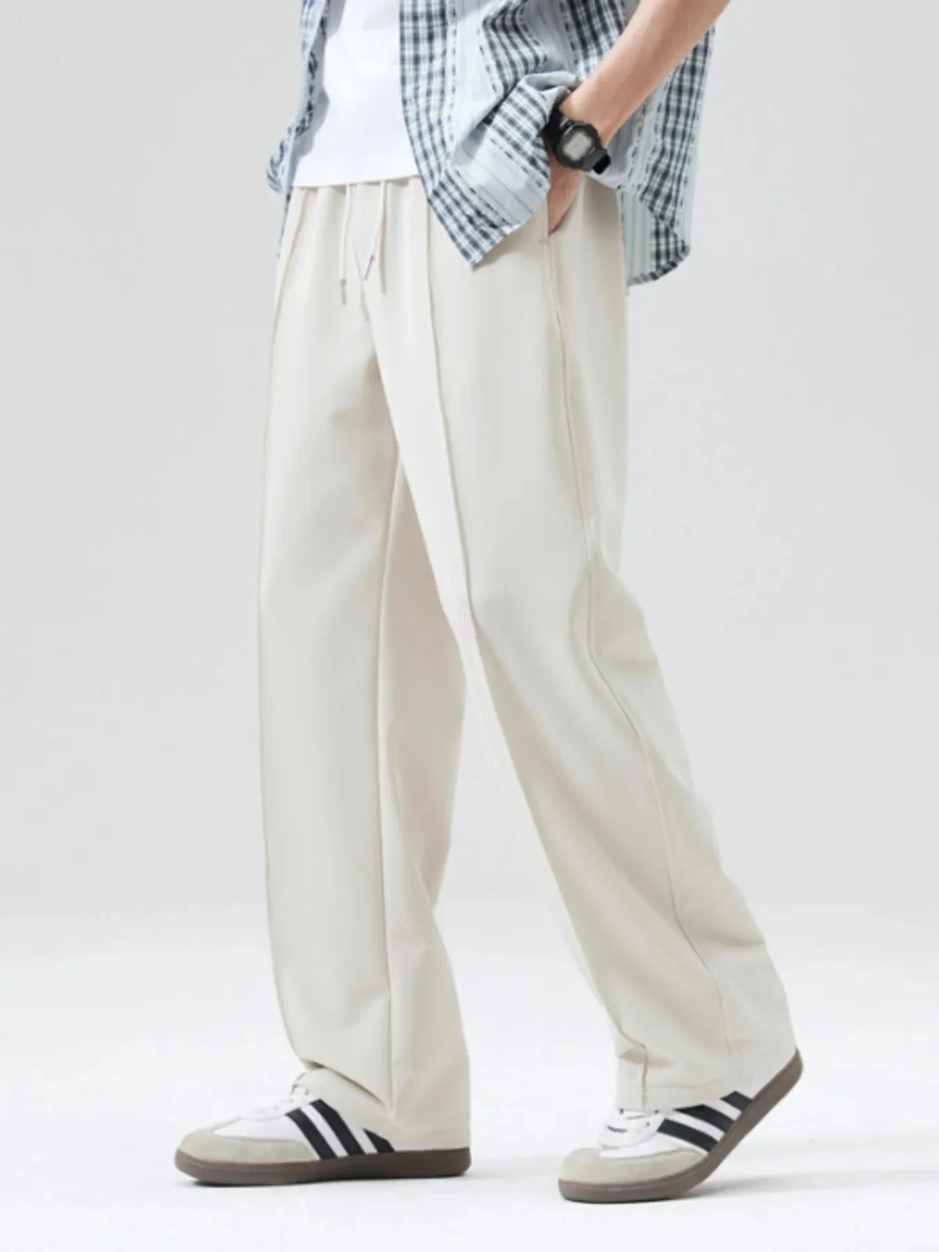Drawstring Wide Leg Pants for Men