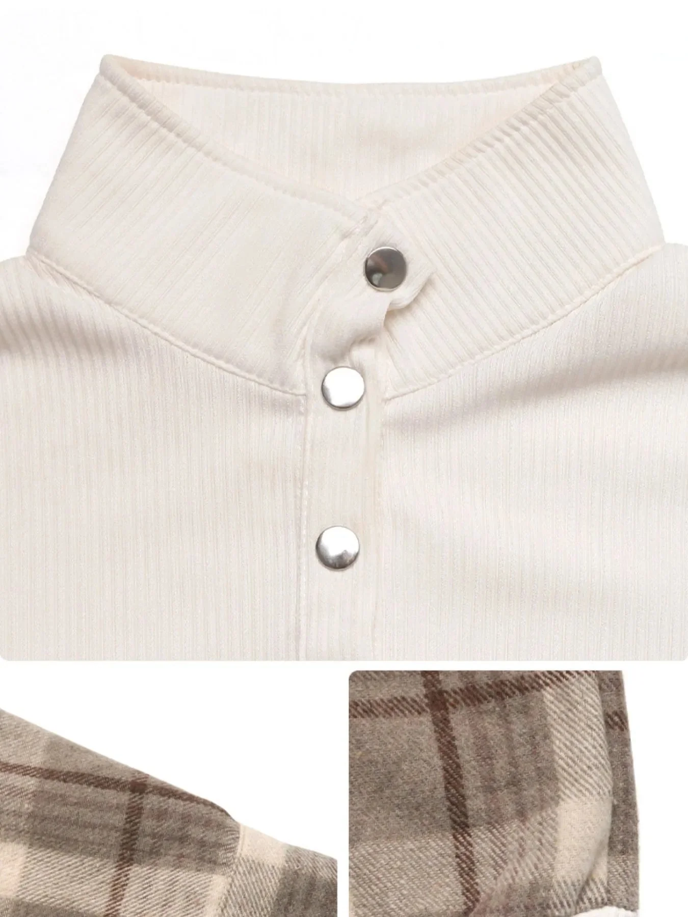 Plaid Button Snap Long Sleeve Shirt