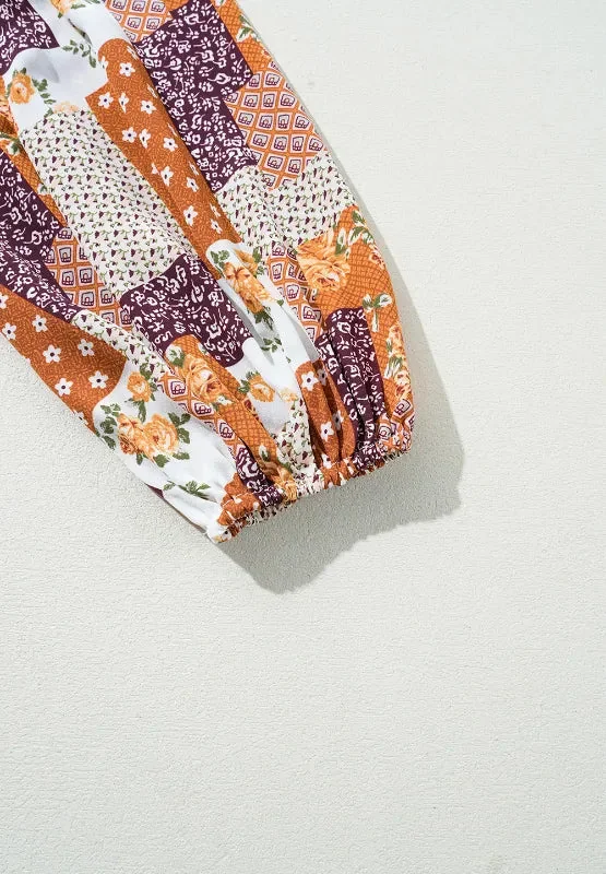 Tangerine Collared Neck Mini Shirt Dress