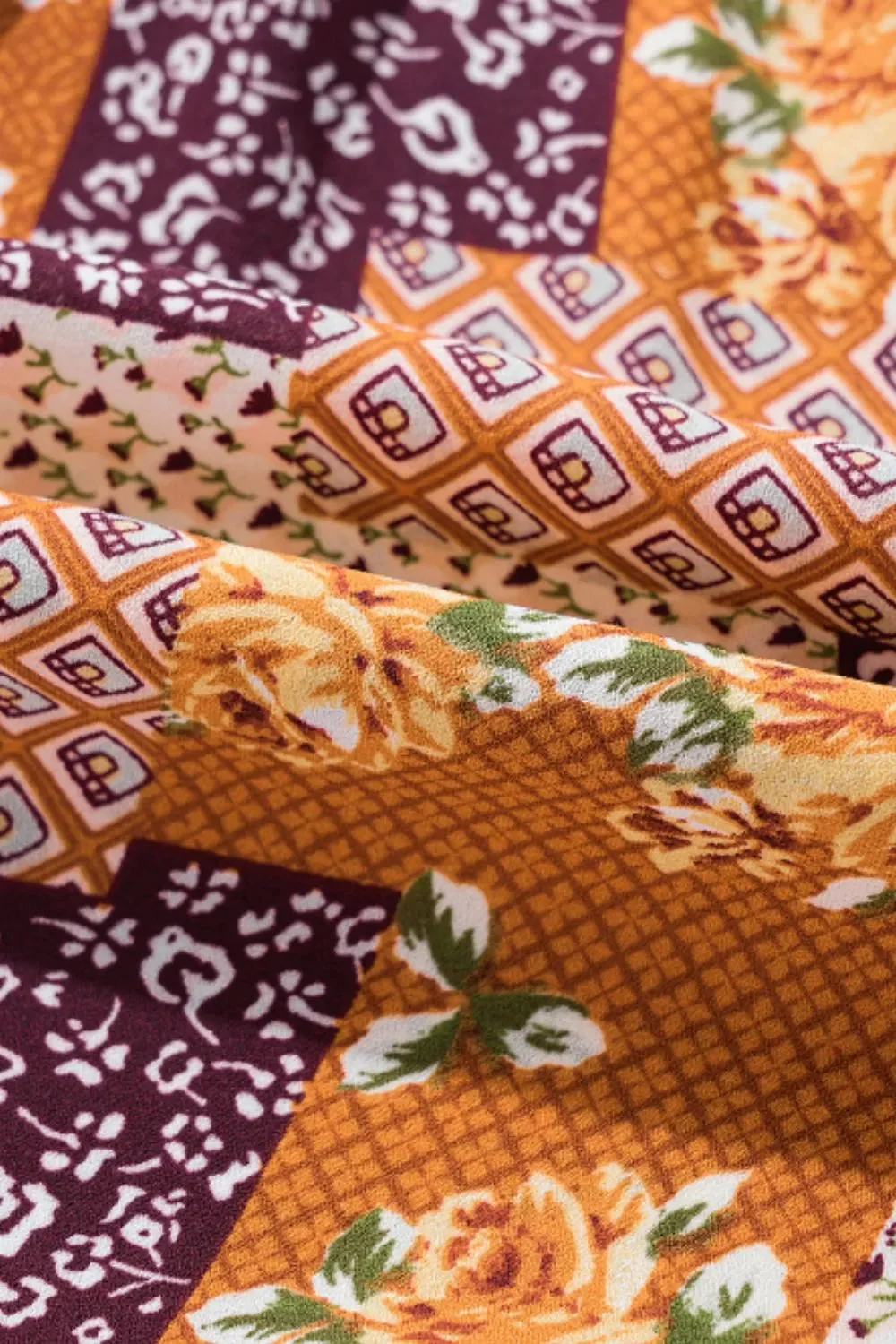 Tangerine Collared Neck Mini Shirt Dress