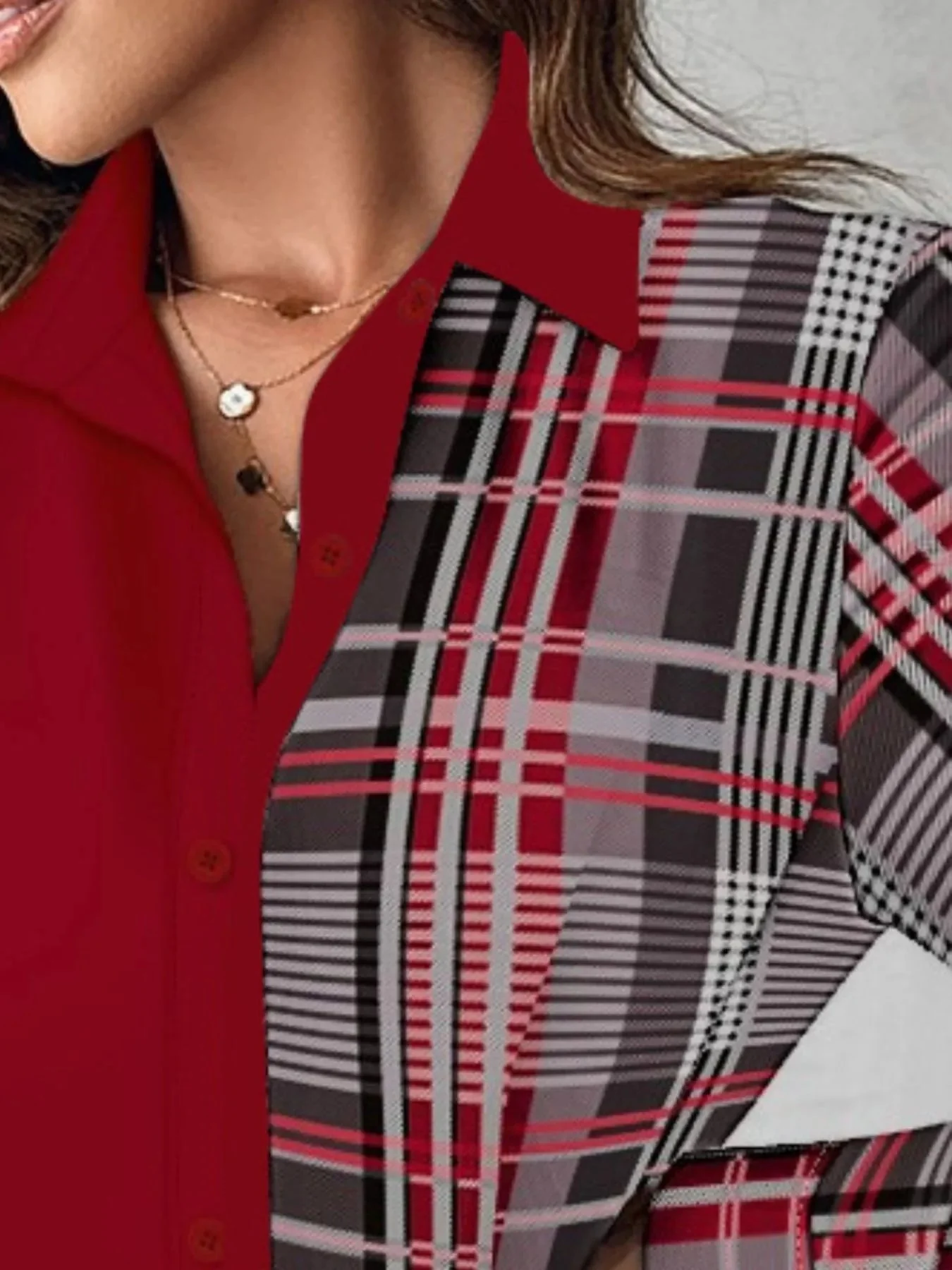 Womens Printed Button-Up Shirt Dress