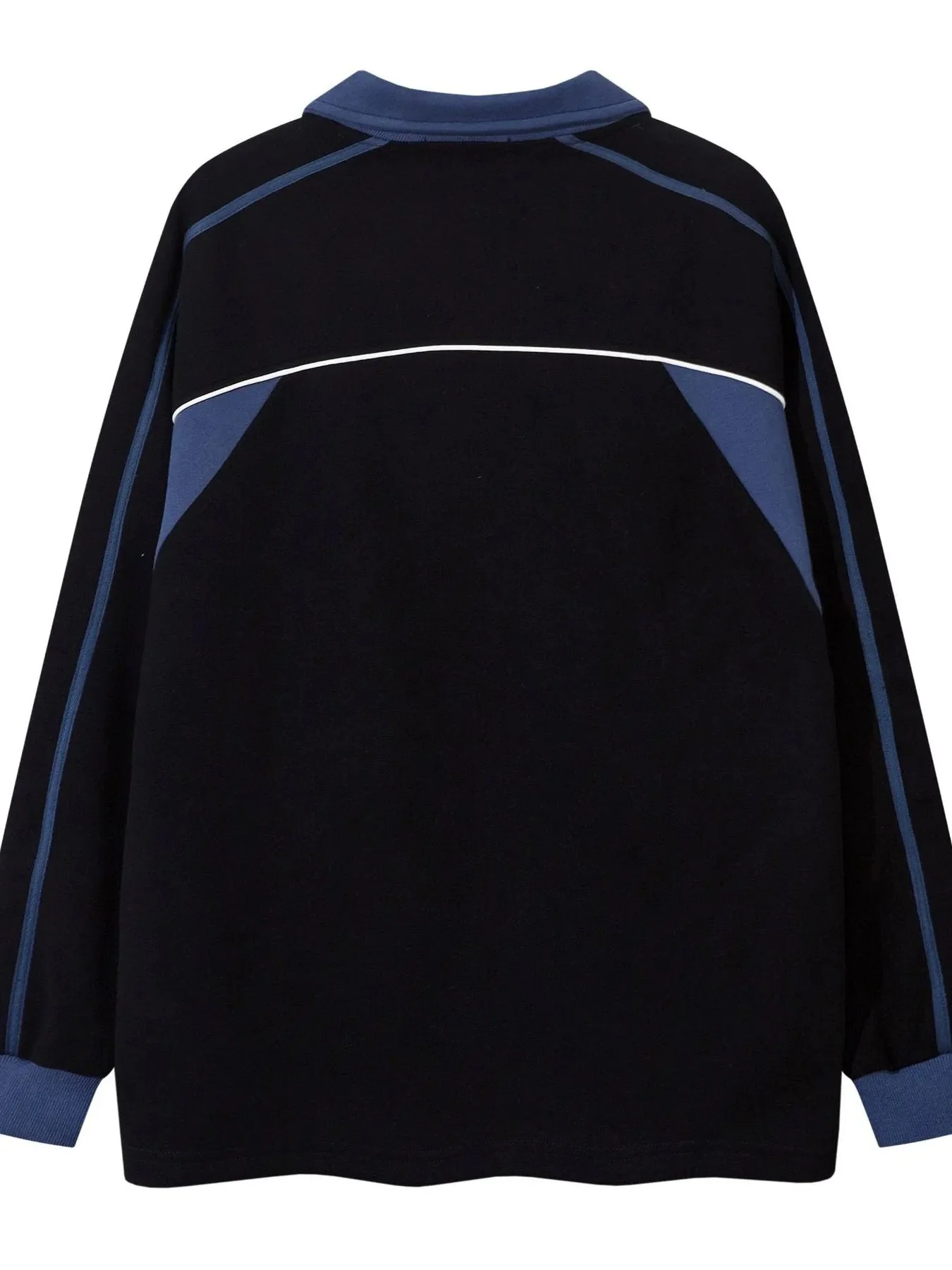 Long Sleeve Polo Shirt with Number 9 Graphic for Men