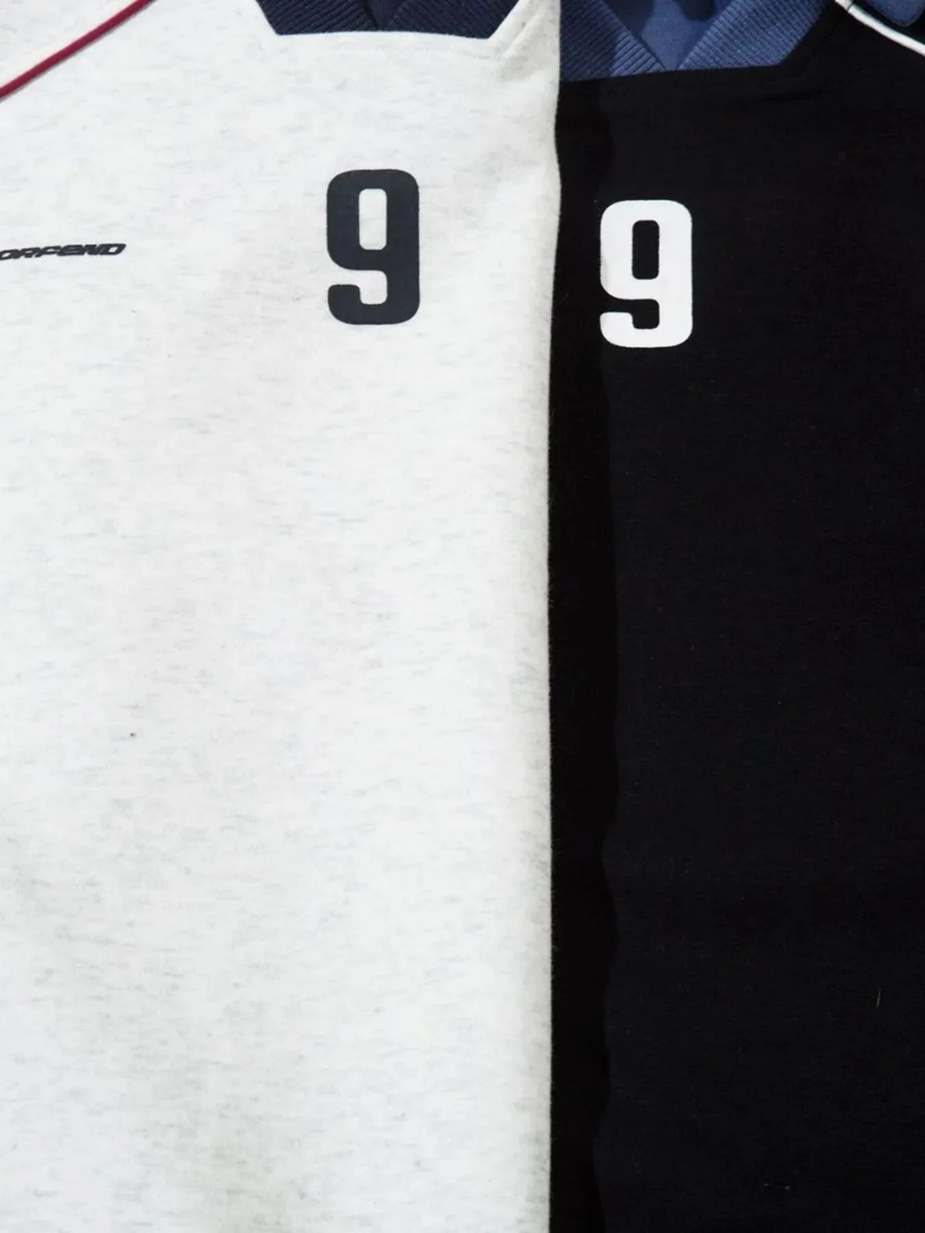 Long Sleeve Polo Shirt with Number 9 Graphic for Men