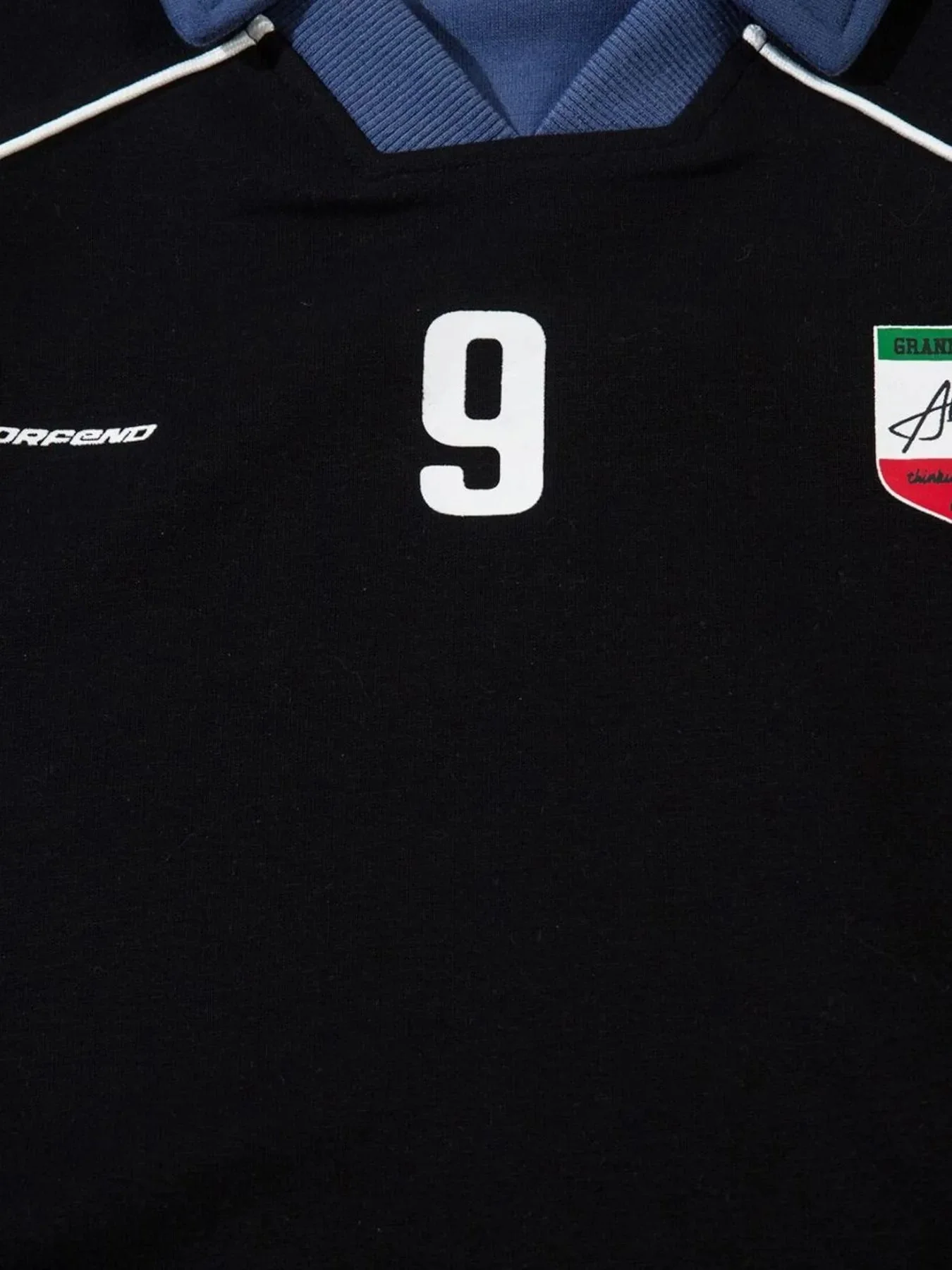 Long Sleeve Polo Shirt with Number 9 Graphic for Men