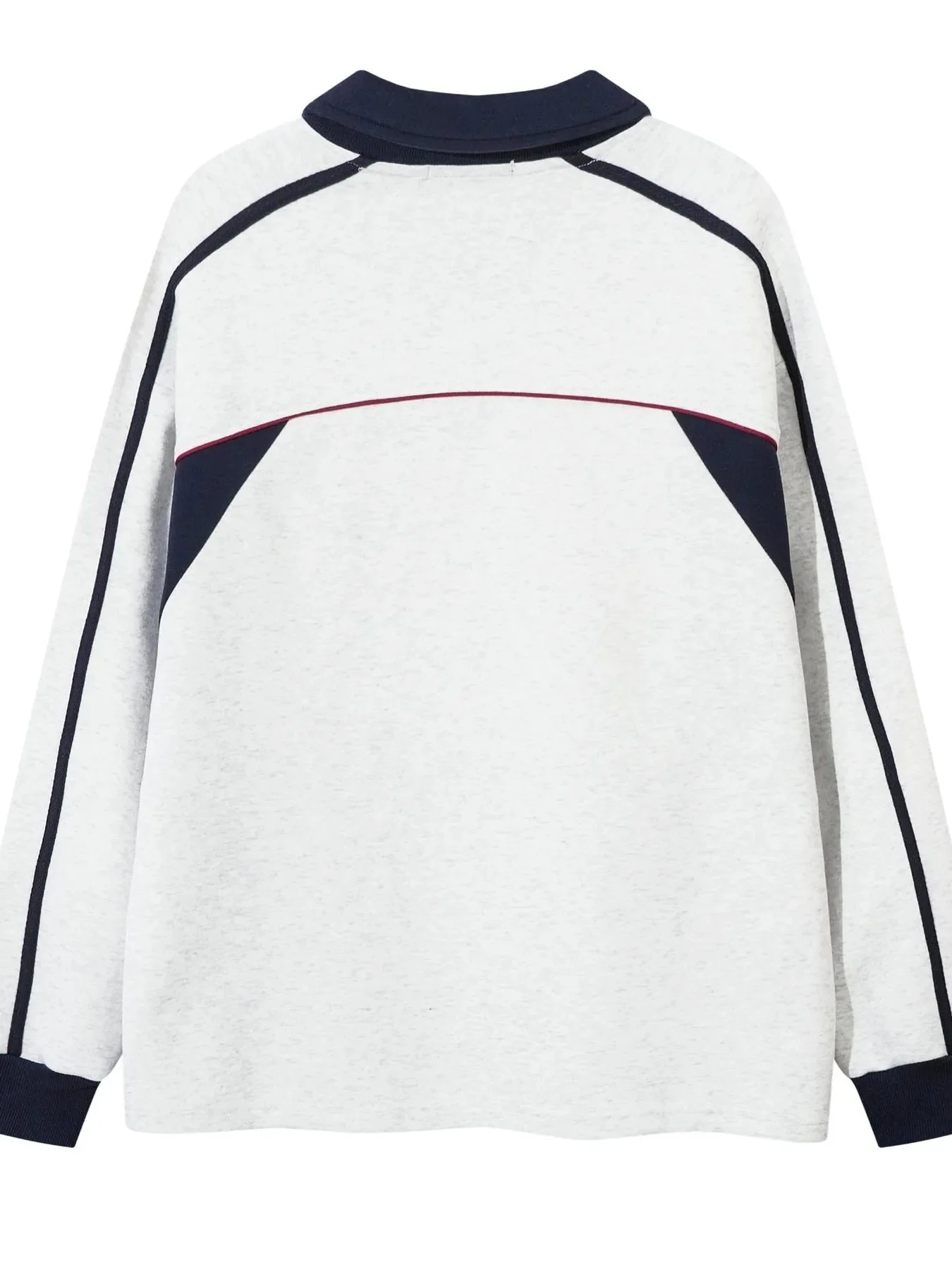 Long Sleeve Polo Shirt with Number 9 Graphic for Men