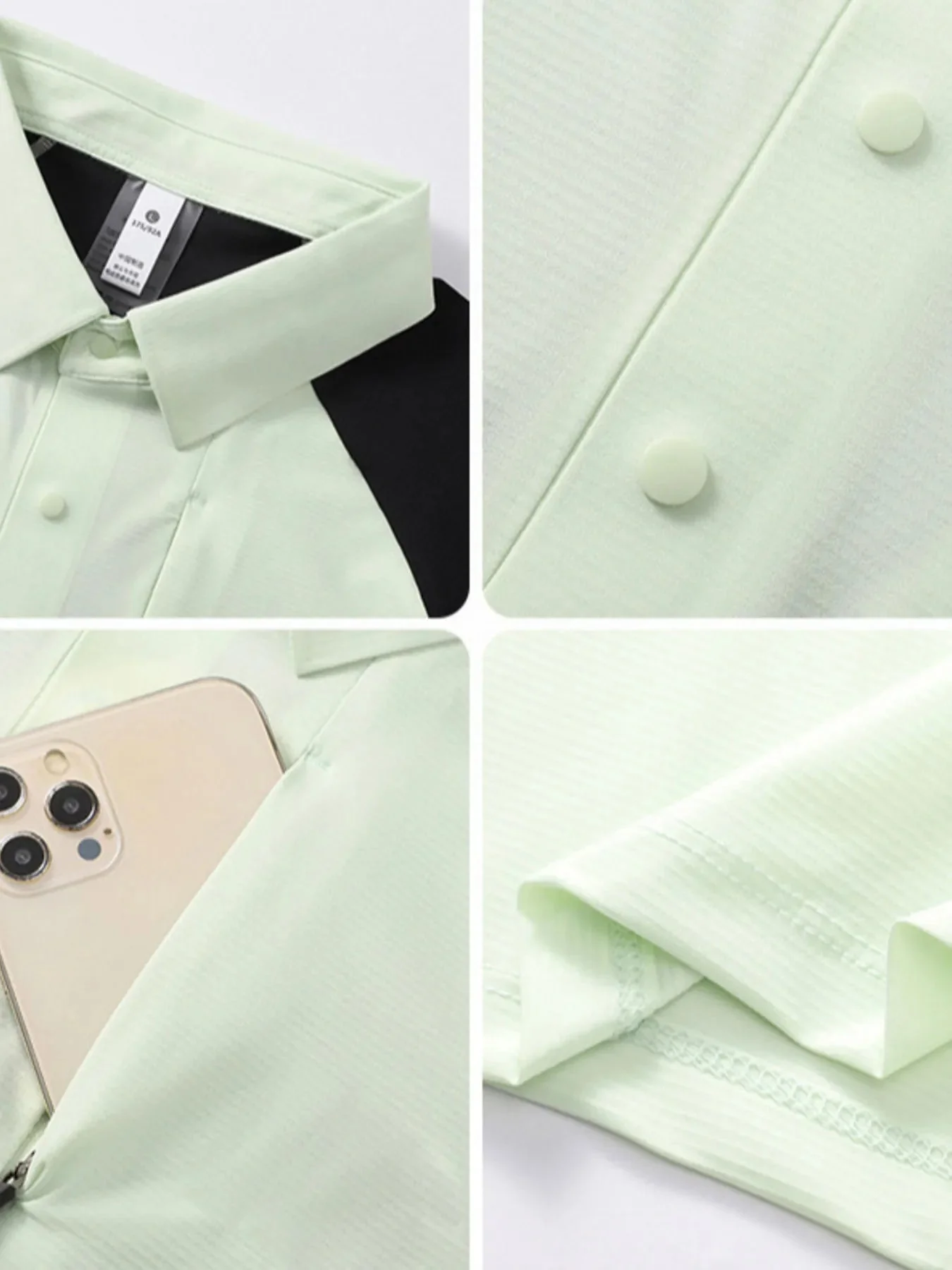 Mens Color Block Polo Shirt Plus Size Black