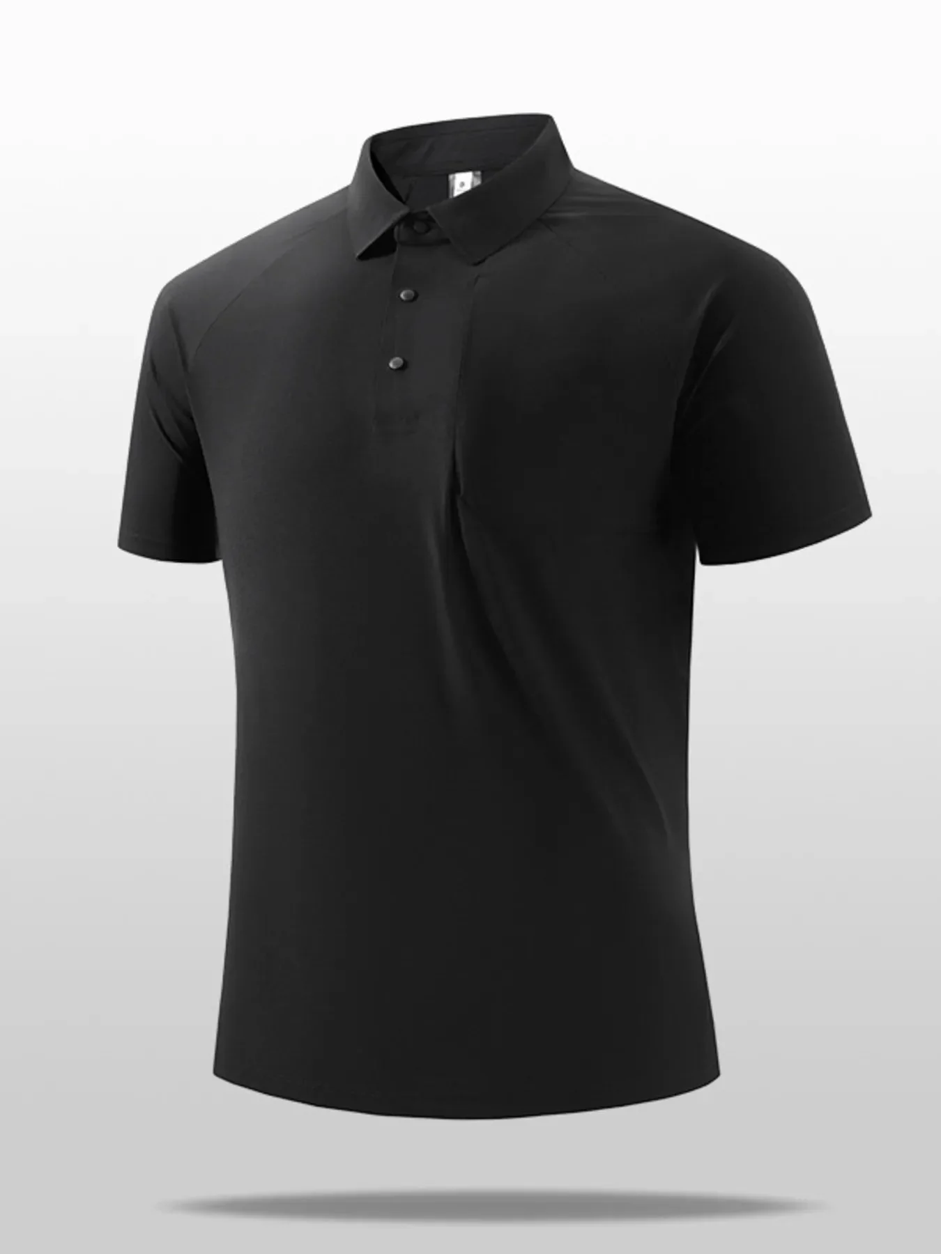 Mens Color Block Polo Shirt Plus Size Black