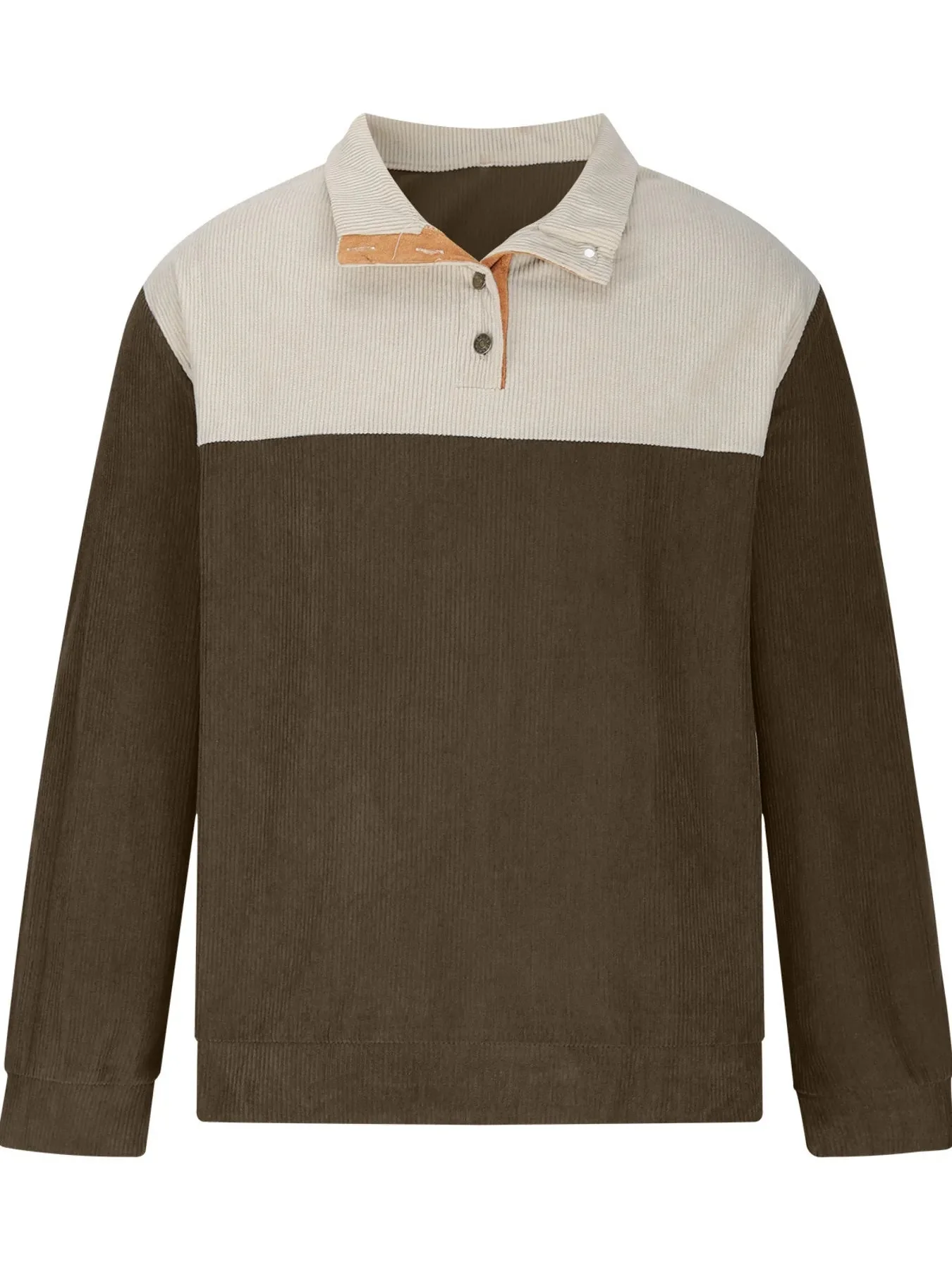 Mens Color Block Long Sleeve Sweatshirt - Plus Size Collection