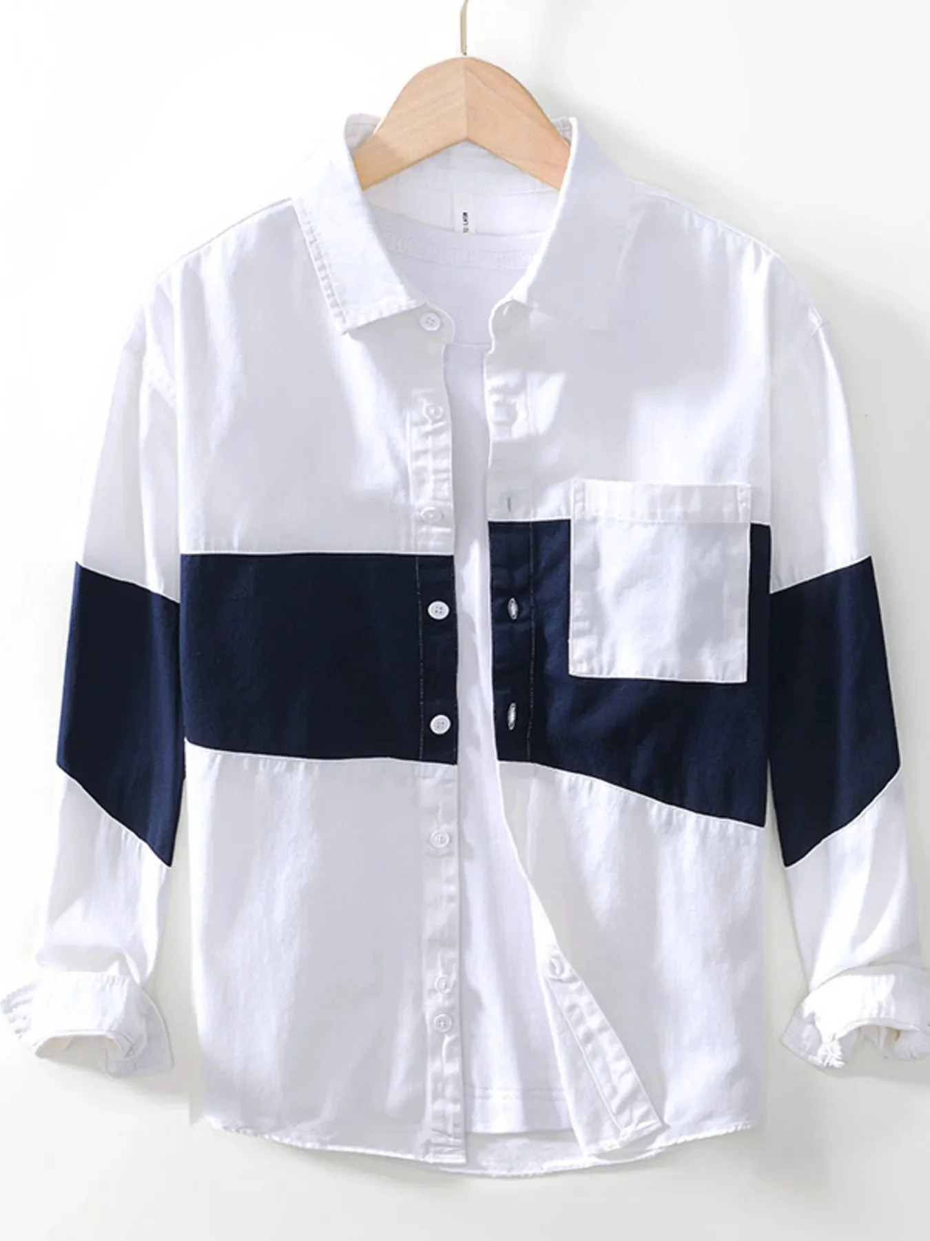 Color Block Button Up Shirt for Men | Stylish and Comfortable
