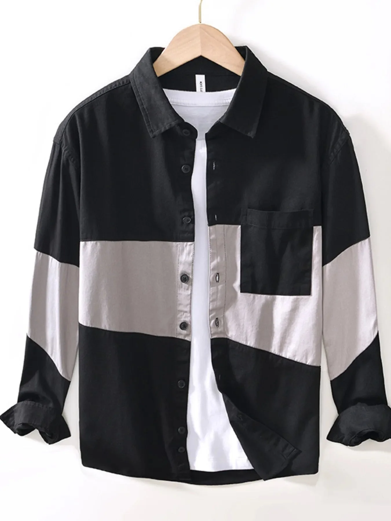 Color Block Button Up Shirt for Men | Stylish and Comfortable