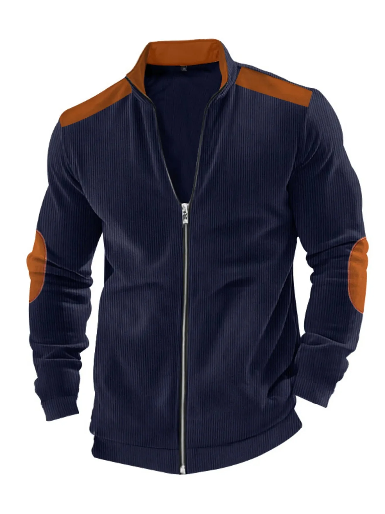Mens Zip Up Plus Size Long Sleeve Jacket in Multiple Colors