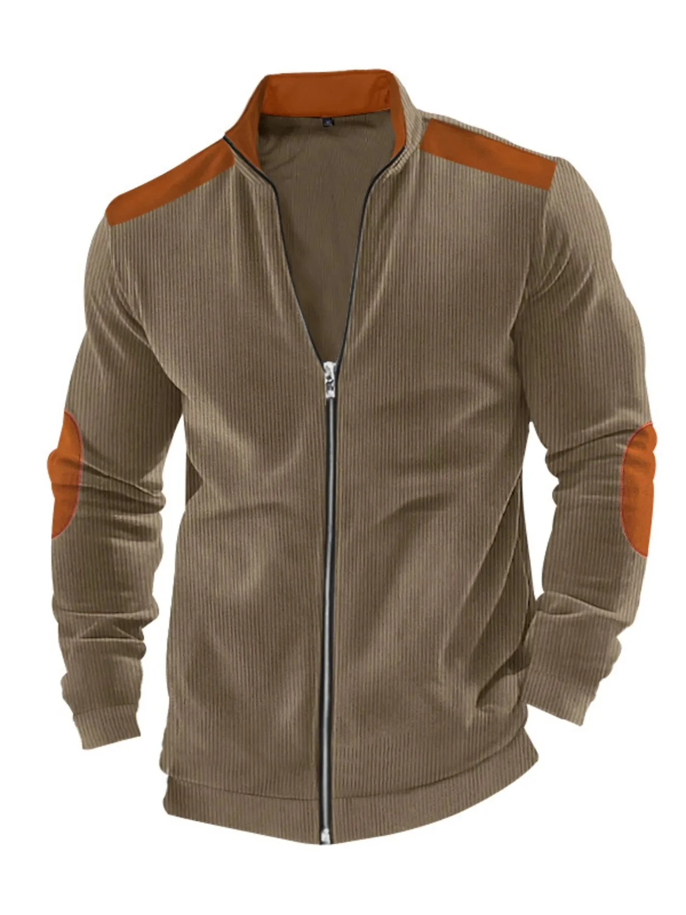 Mens Zip Up Plus Size Long Sleeve Jacket in Multiple Colors