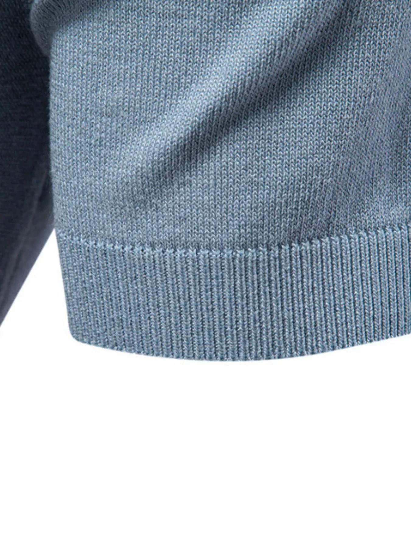 Mens Ribbed Short Sleeve Polo Shirt with Contrast Stitching