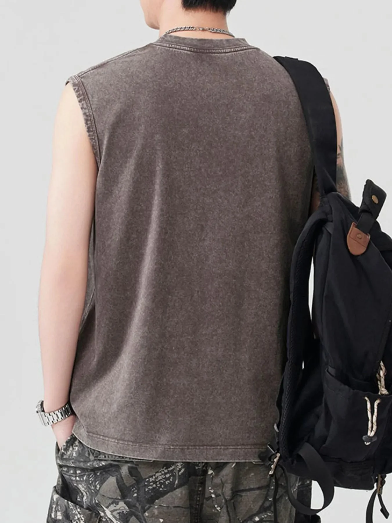 Mens Round Neck Cotton Tank Top
