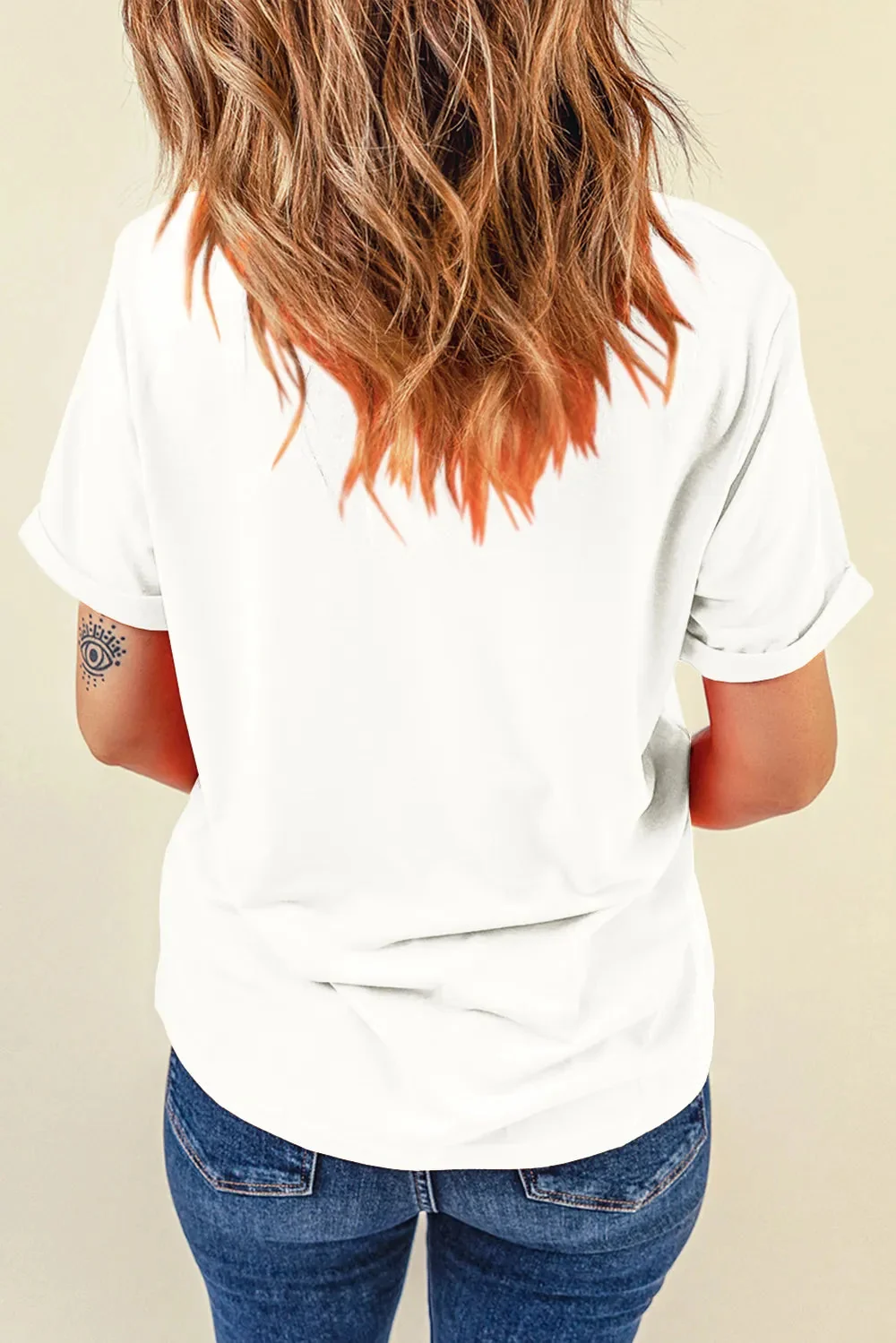 Pumpkin Graphic White Short Sleeve T-Shirt