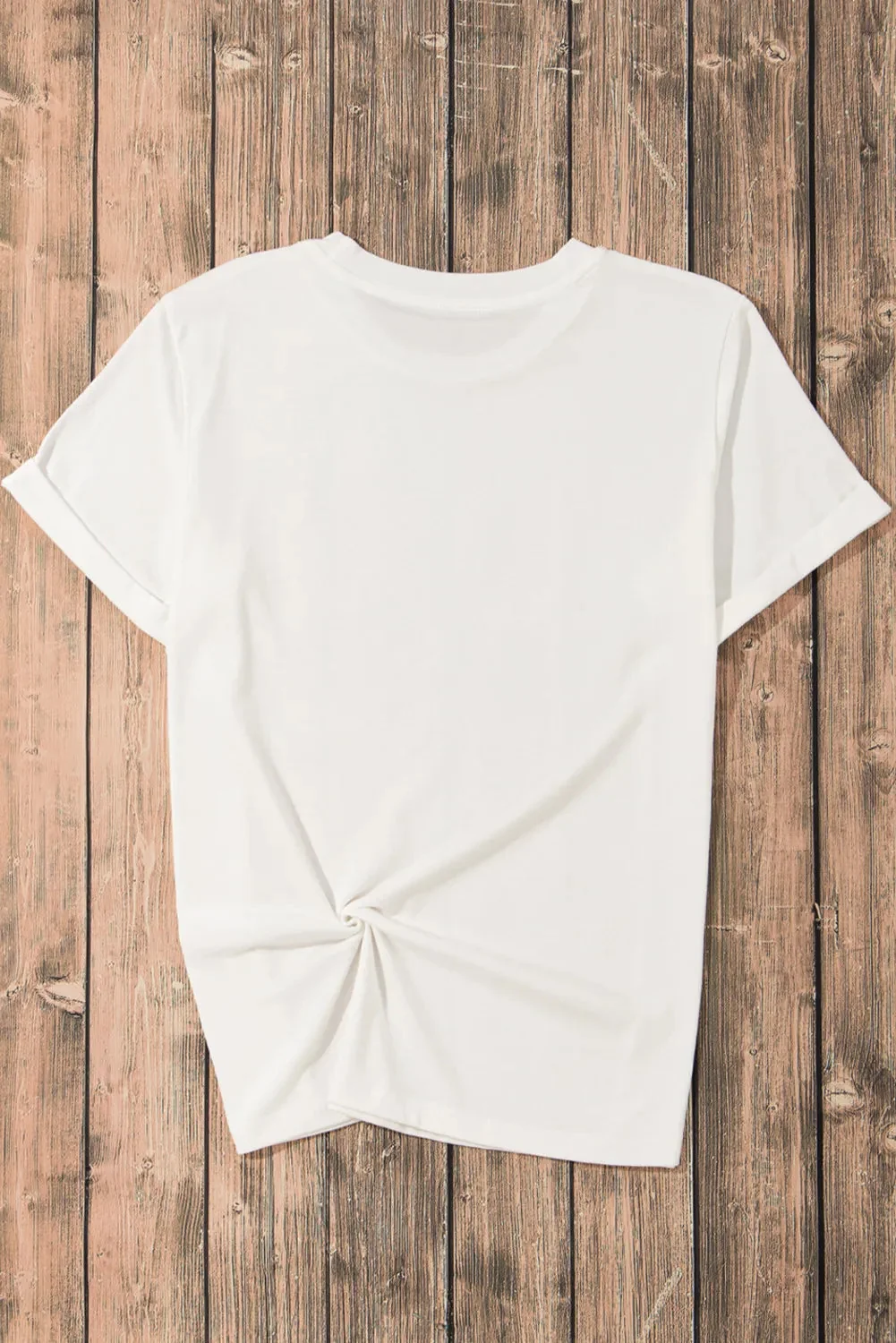 White Cotton Short Sleeve T-Shirt for Women