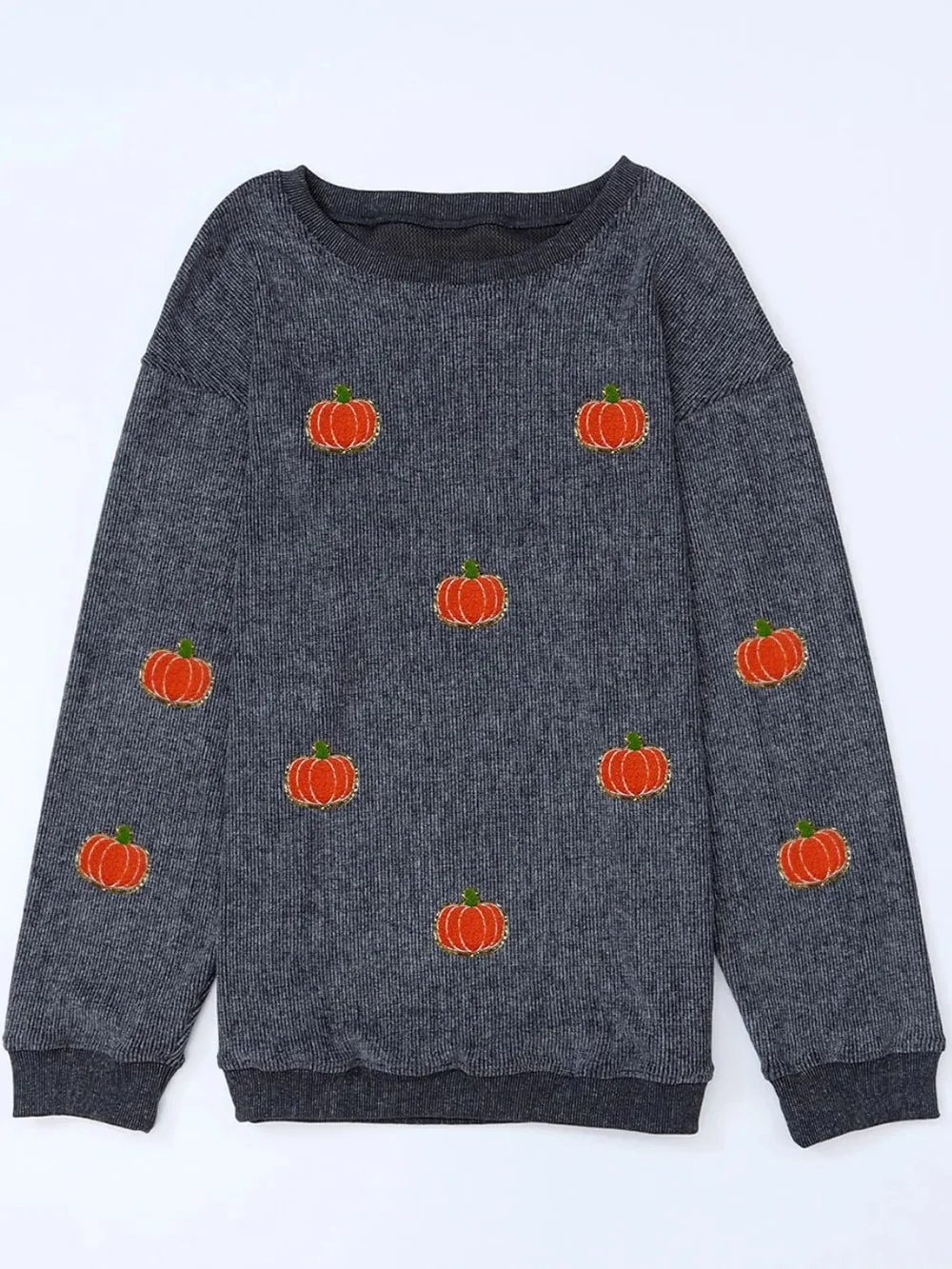 Cozy Pumpkin Long Sleeve Sweatshirt for Women