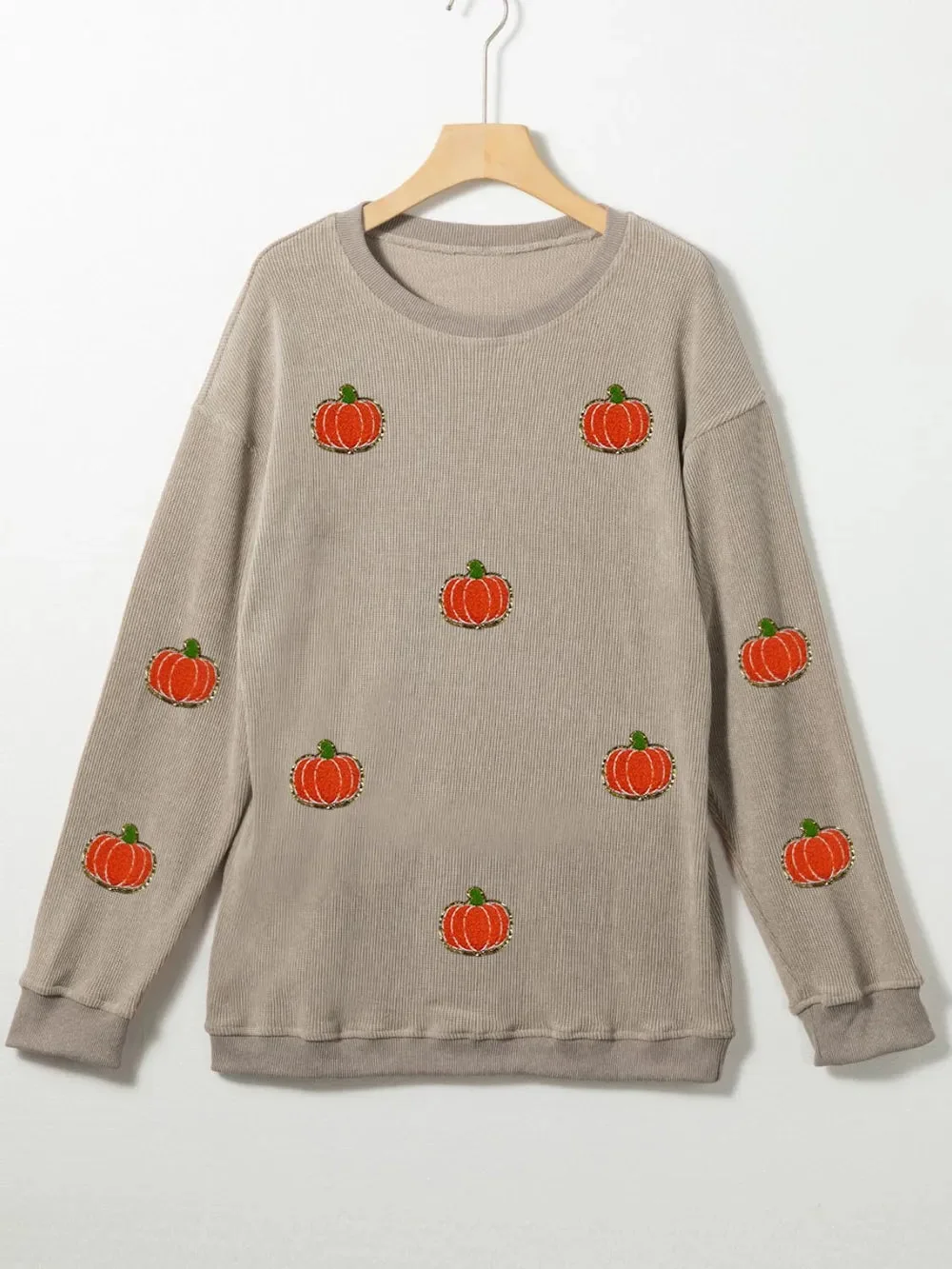 Cozy Pumpkin Long Sleeve Sweatshirt for Women