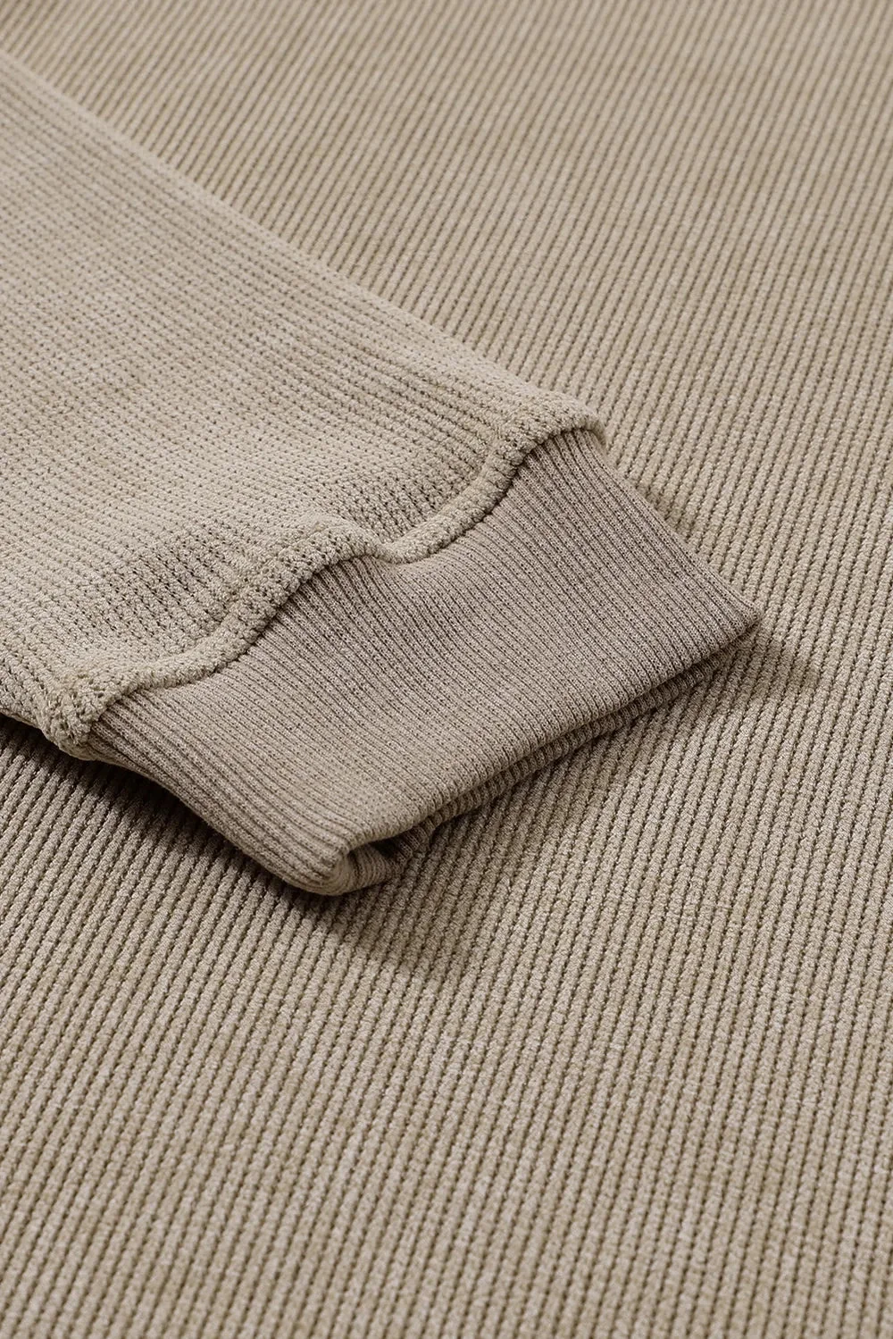 Khaki Long Sleeve Crewneck Sweater