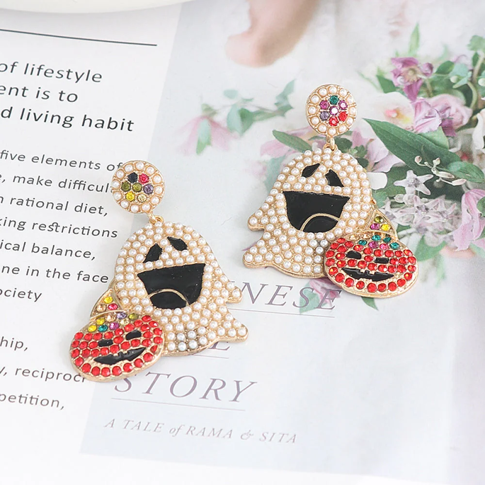 Multicolor Rhinestone Stud Earrings Set