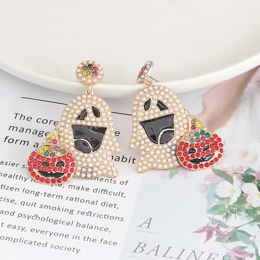 Multicolor Rhinestone Stud Earrings Set