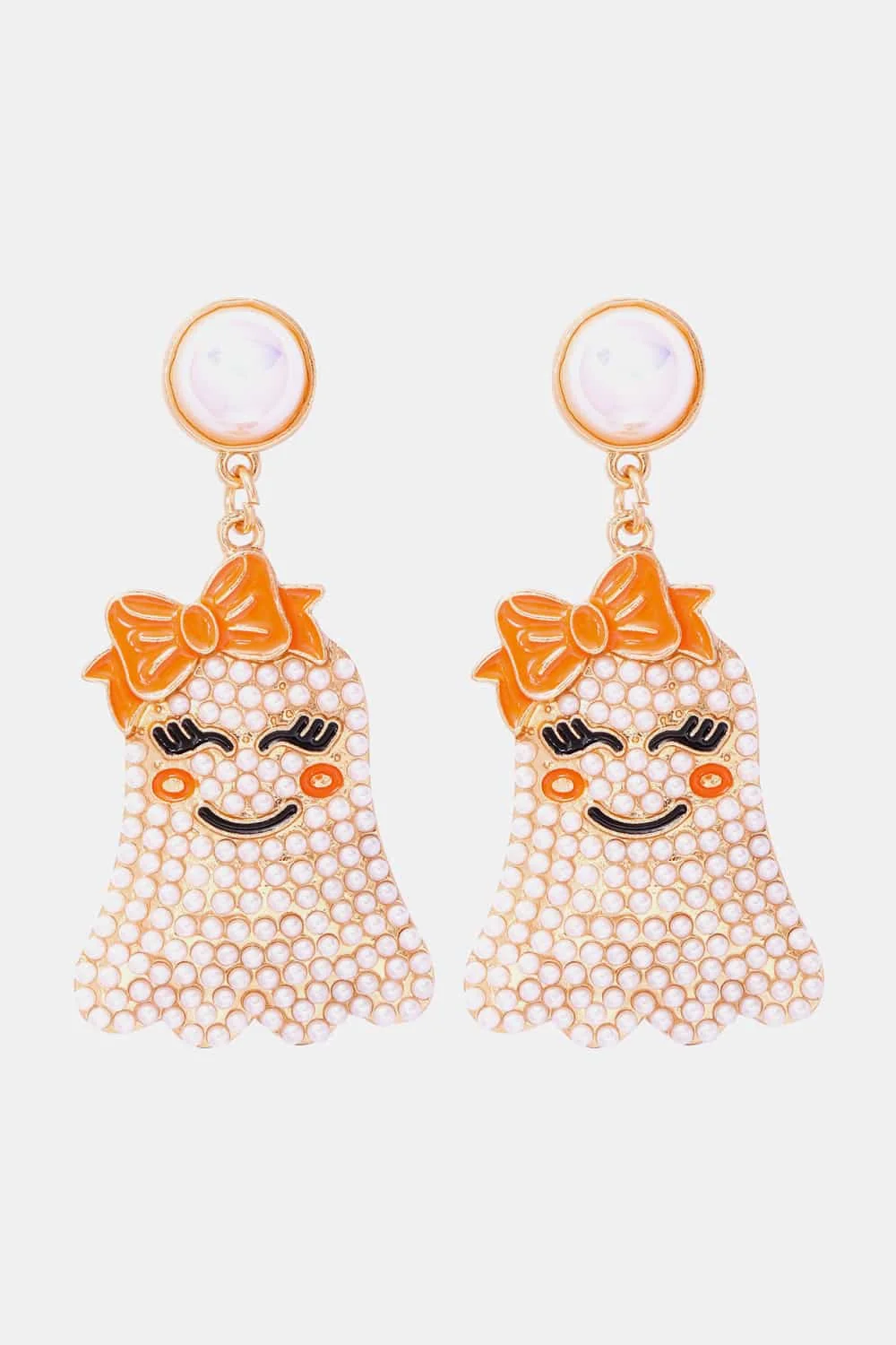 Ghost Shape Pearl Earrings - Stylish Synthetic Jewelry
