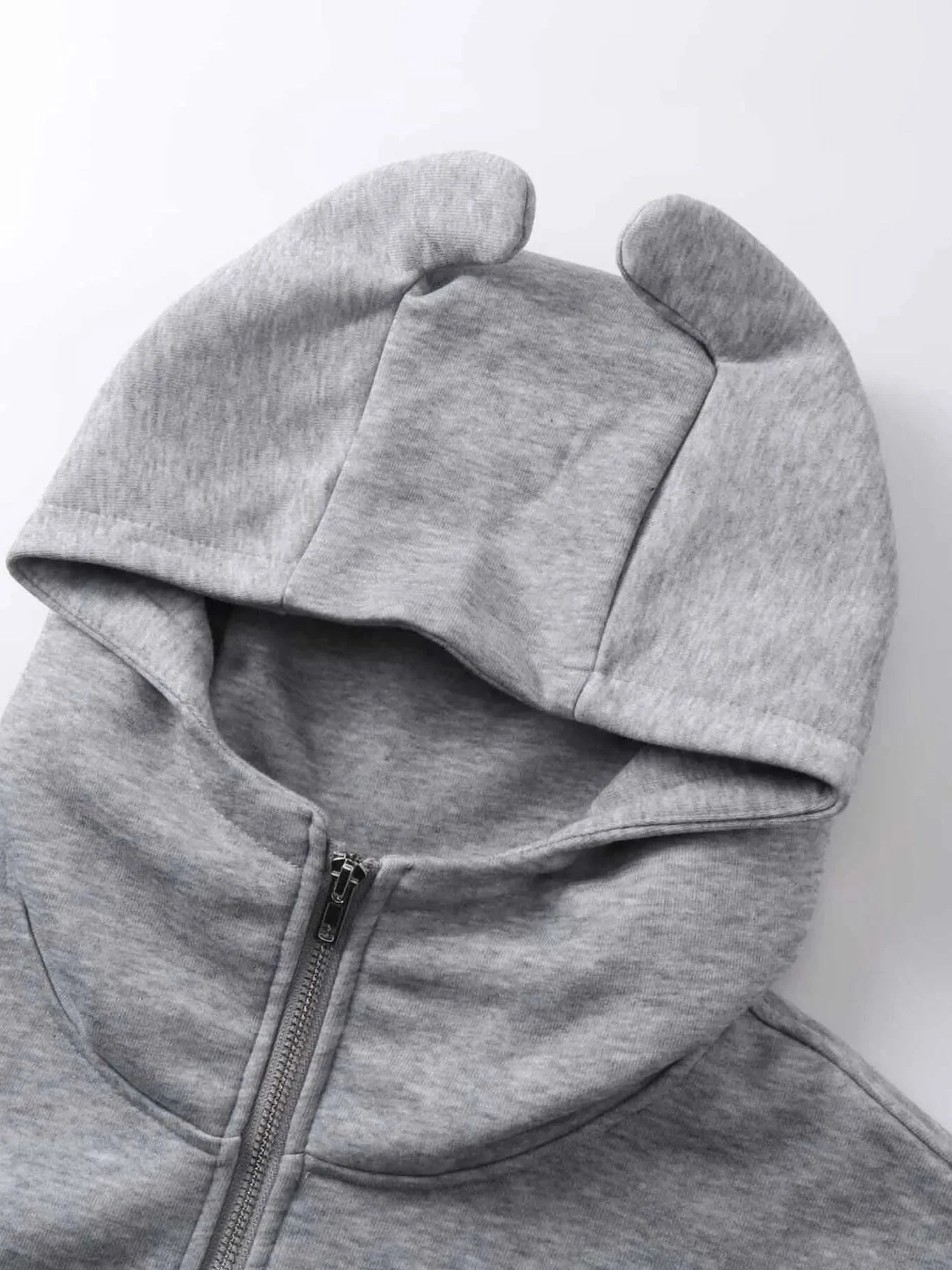 Devil Horn Zip-Up Hoodie - Mens Fashion Sweatshirt