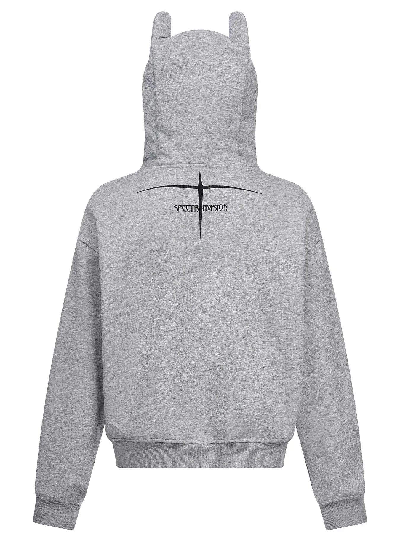 Devil Horn Zip-Up Hoodie - Mens Fashion Sweatshirt