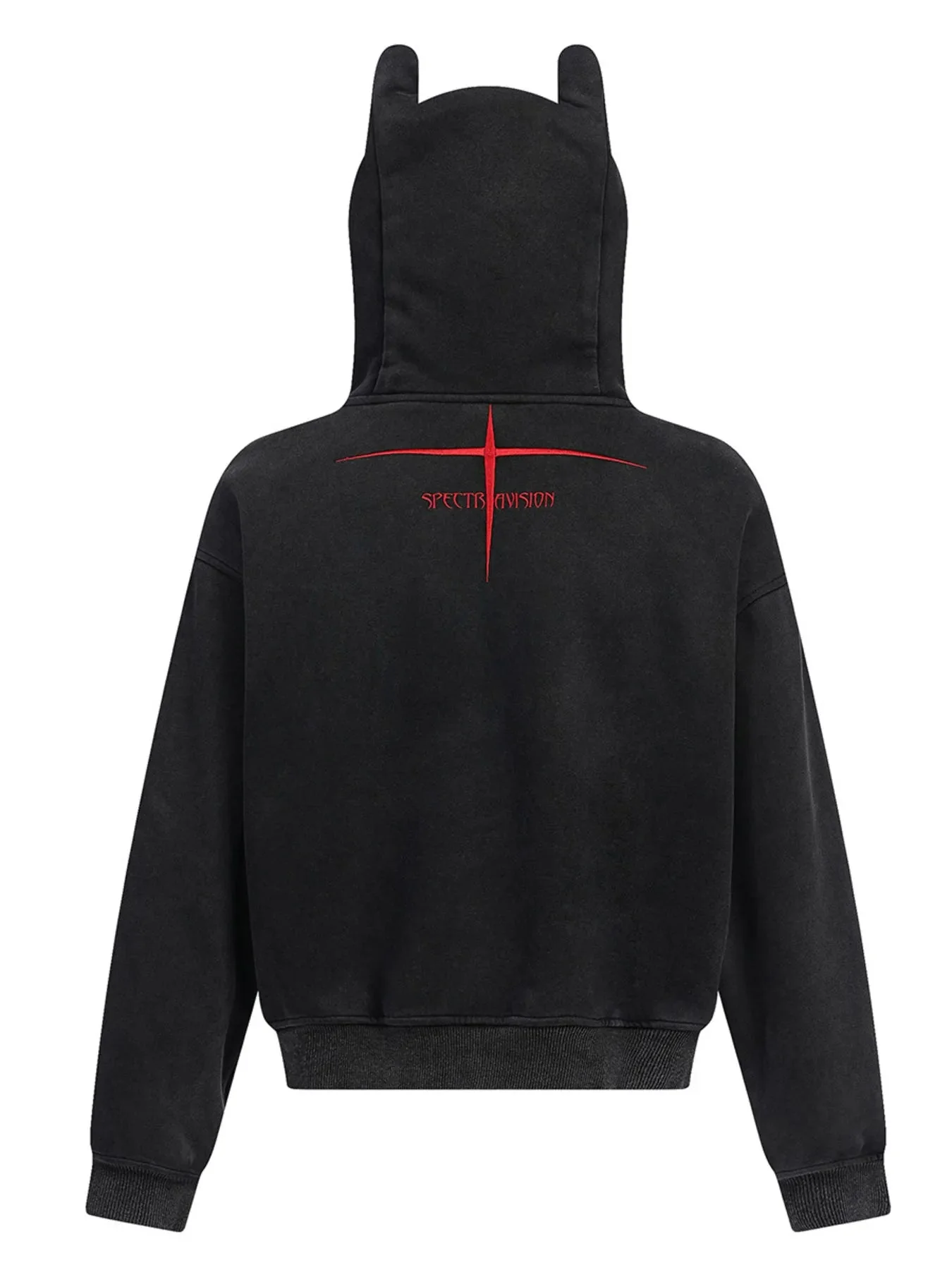 Devil Horn Zip-Up Hoodie - Mens Fashion Sweatshirt