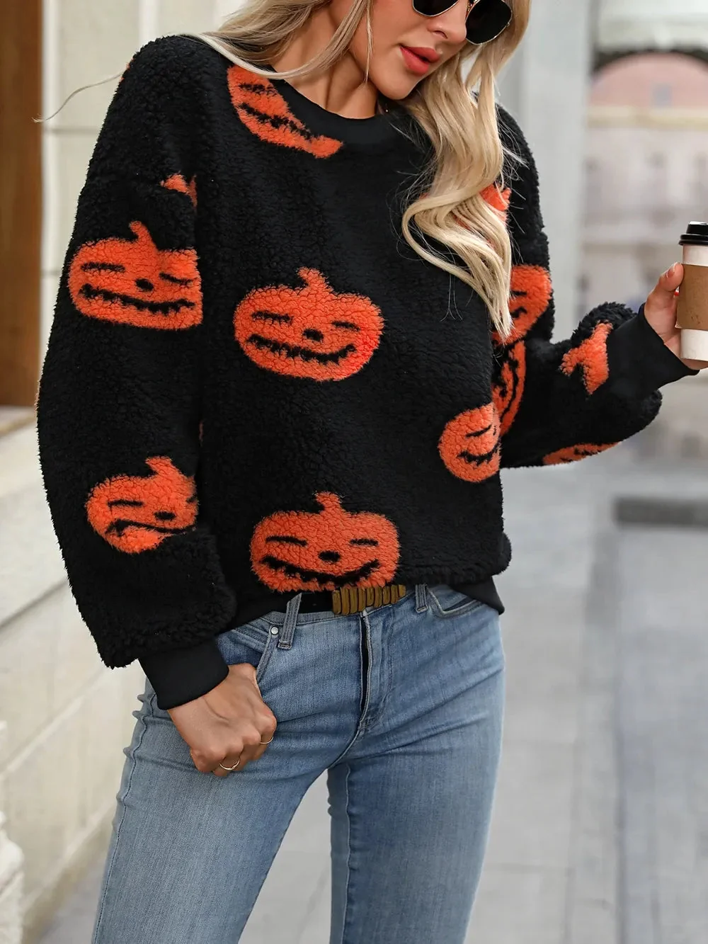 Cozy Orange Knit Relax Fit Sweater