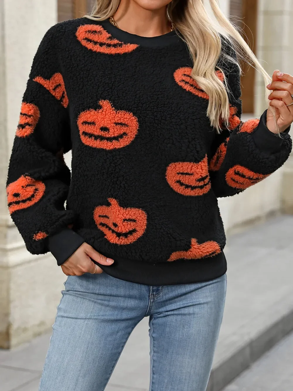 Cozy Orange Knit Relax Fit Sweater