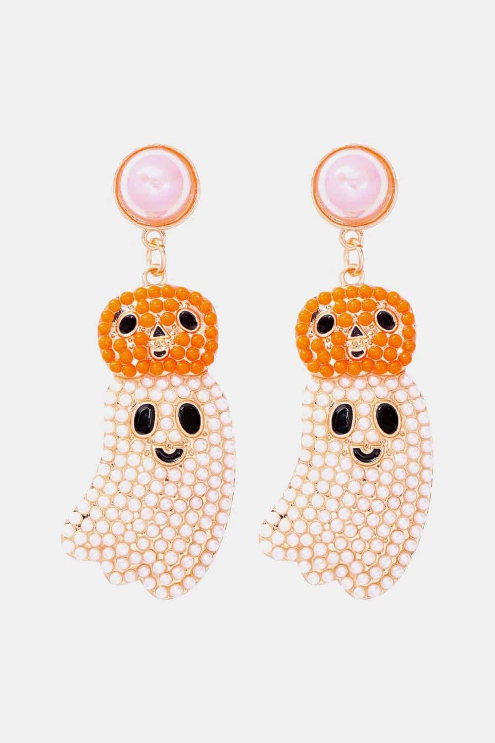 Ghost Shape Dangle Earrings - Halloween Theme Jewelry