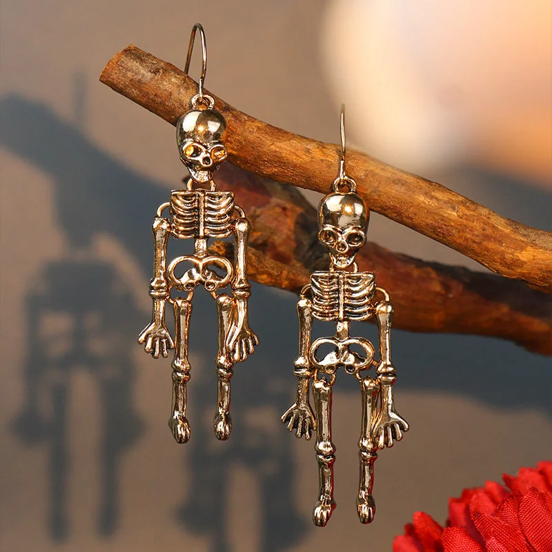 Alloy Skeleton Dangle Earrings in Various Colors