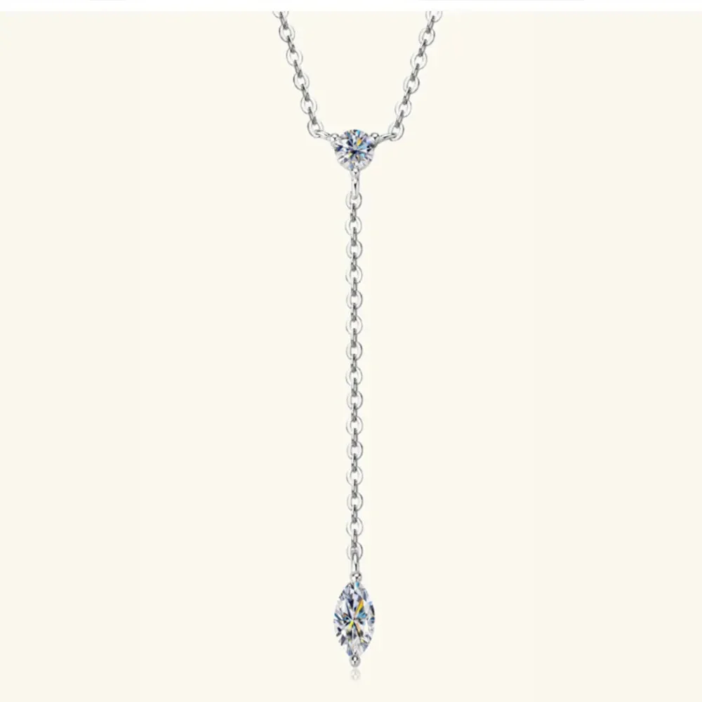 Sterling Silver Moissanite Pendant Necklace